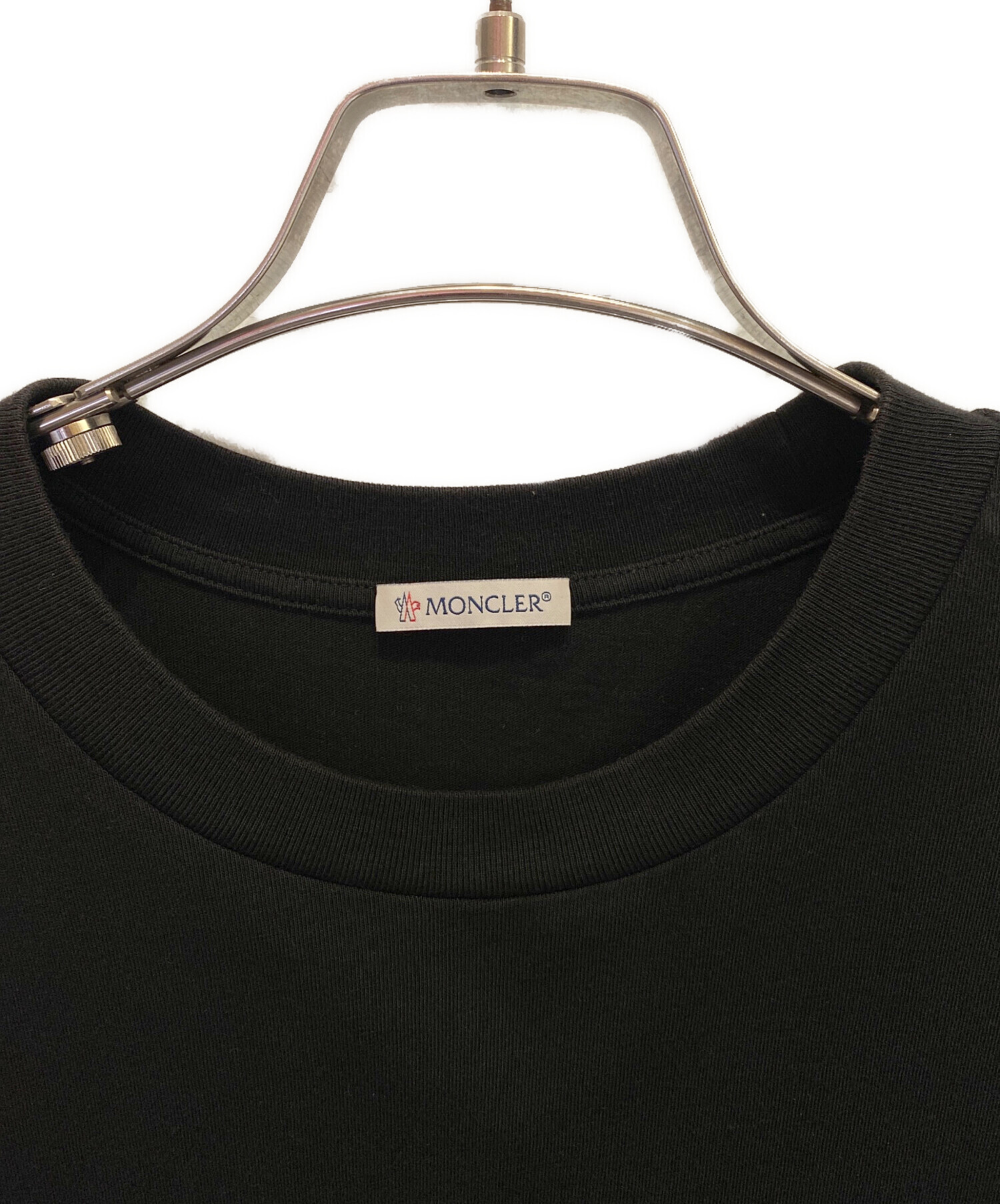 中古・古着通販】MONCLER (モンクレール) ロゴTシャツ ブラック サイズ 