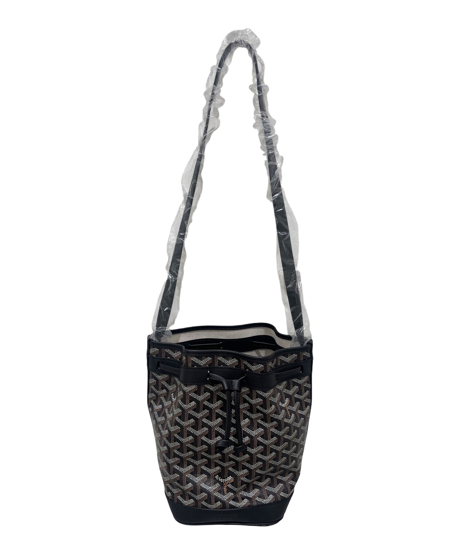 最終1時間ゴヤールGOYARDプティ フロ バケットバッグ ブラック ナチュラル 中古・古着通販】GOYARD (ゴヤール) プティ・フロ バケットバッグ