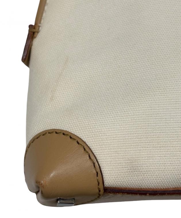 中古・古着通販】GUCCI (グッチ) キャンバス レザーハンドバッグ