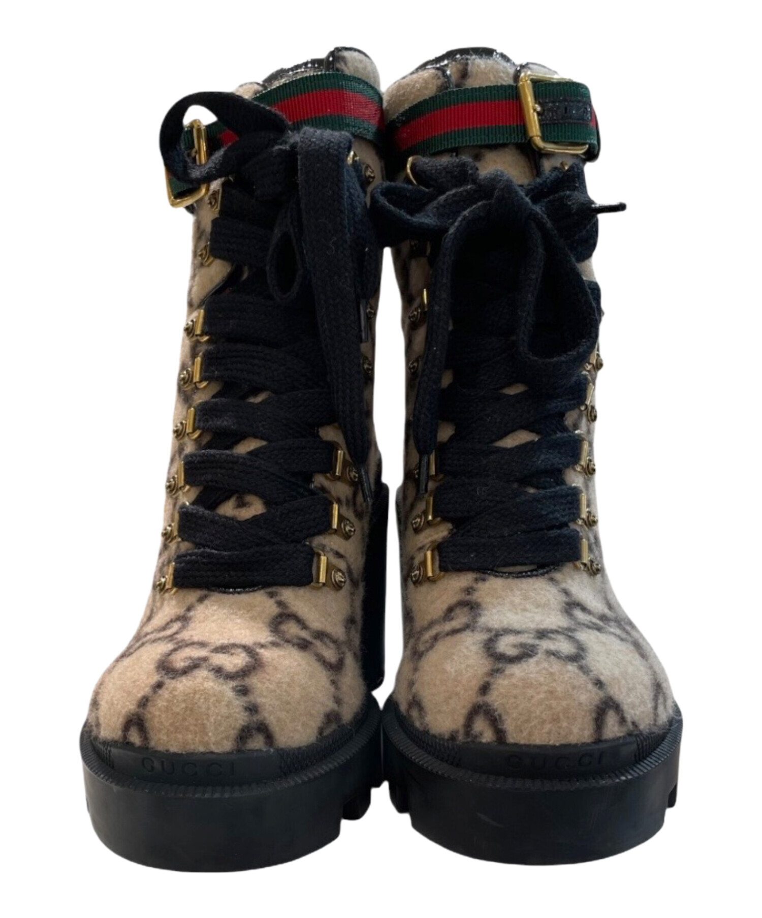 中古・古着通販】GUCCI (グッチ) GG柄 シェリーライン ウール アンクル