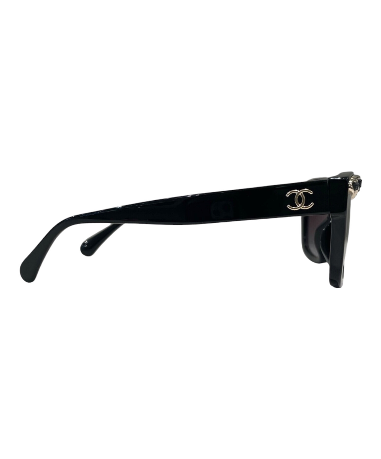 Chanel ココマーク チェーン レザー サングラス 4219-Q ブラック Chanel ココマーク チェーン レザー サングラス 4219-Q ブラック