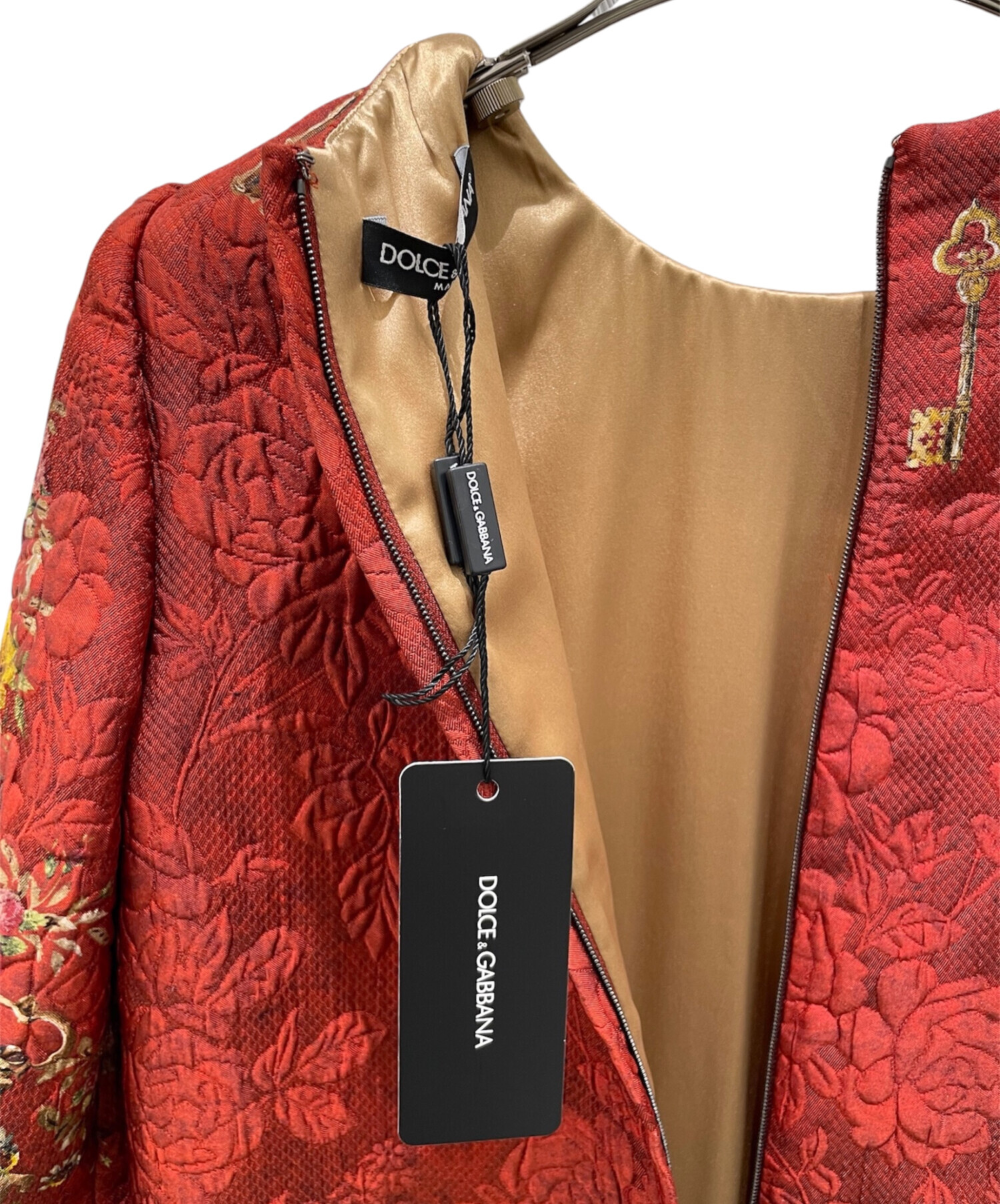 r*!様 ドルチェ&ガバーナ 赤色ワンピース￼38 中古・古着通販】DOLCE & GABBANA (ドルチェ＆ガッバーナ) Keys and