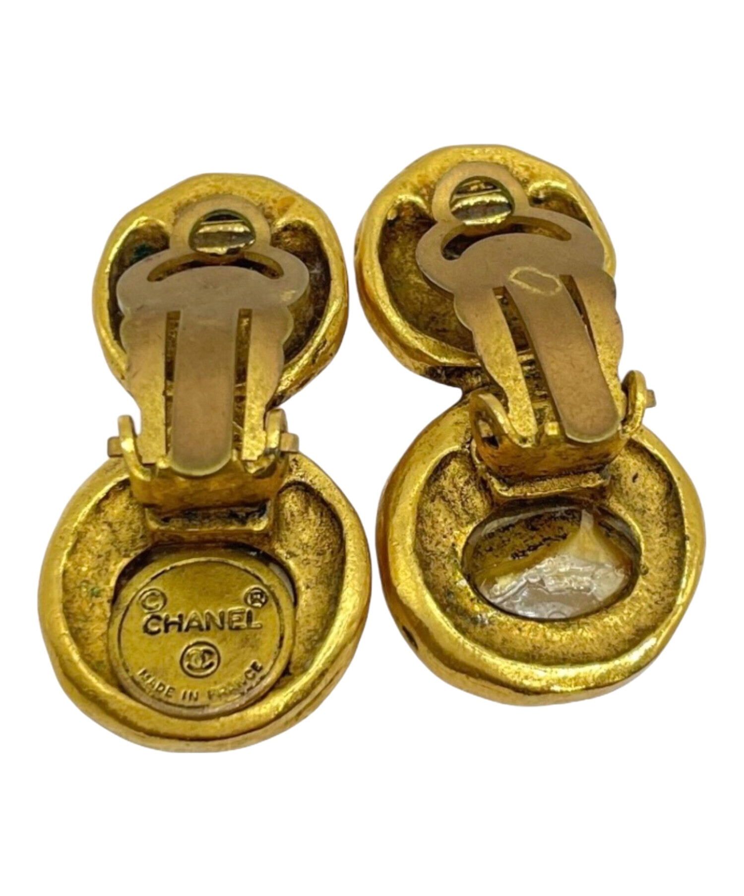 中古・古着通販】CHANEL (シャネル) パールイヤリング ゴールド