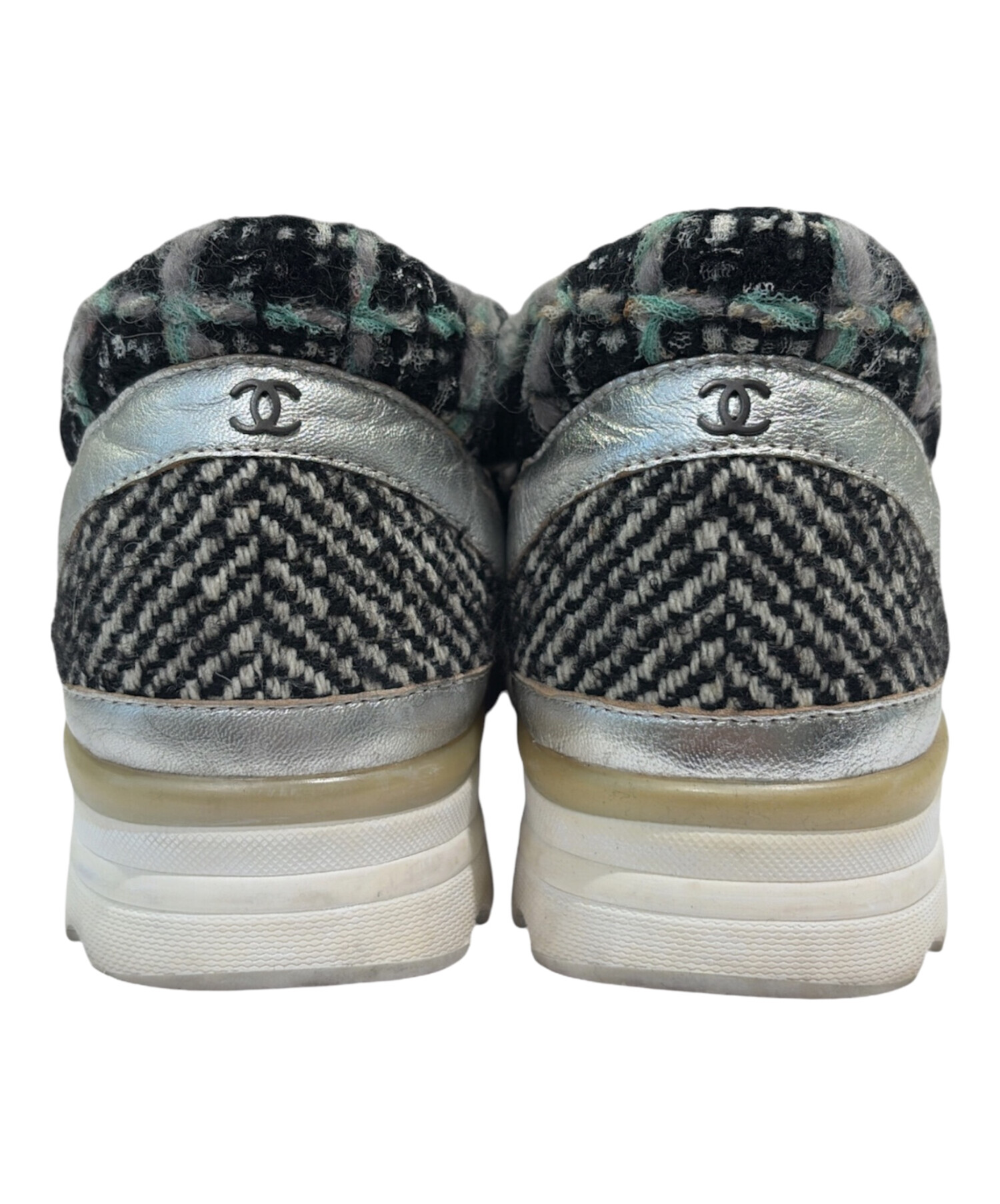 中古・古着通販】CHANEL (シャネル) ココマーク ツイードスニーカー