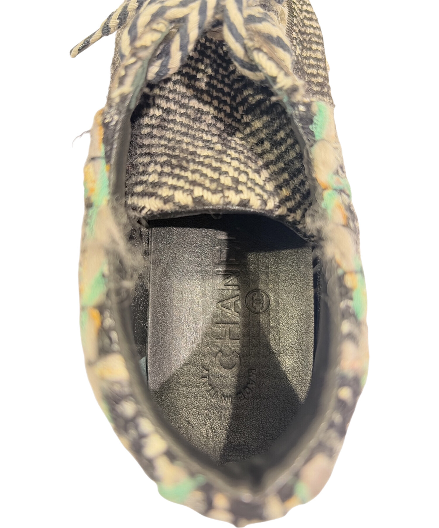 中古・古着通販】CHANEL (シャネル) ココマーク ツイードスニーカー