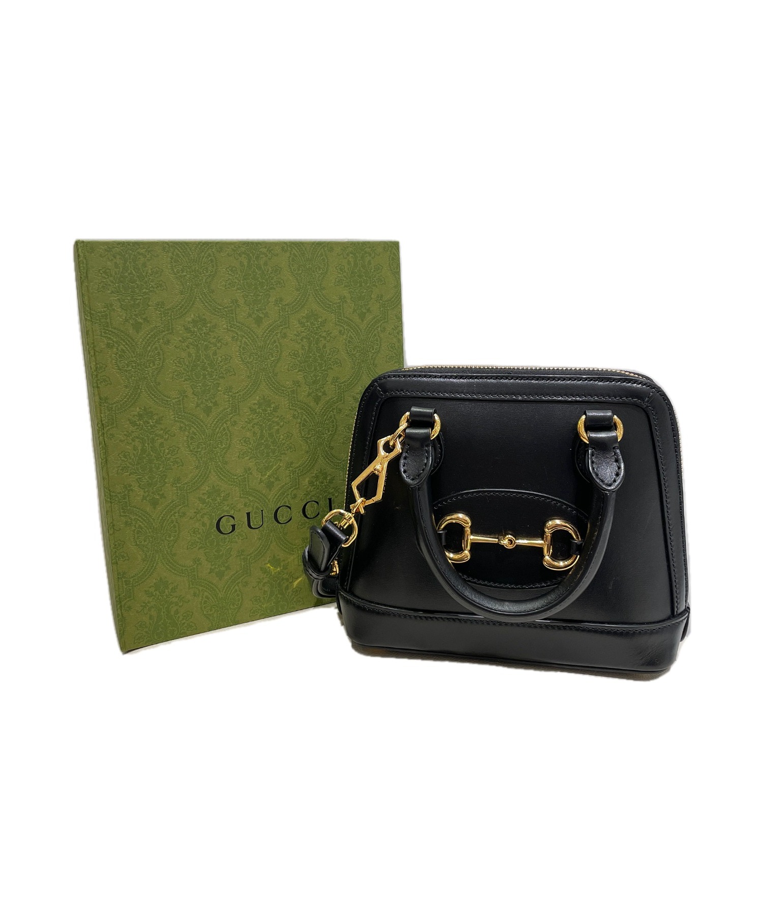 中古・古着通販】GUCCI (グッチ) ミニトップハンドバッグ ブラック