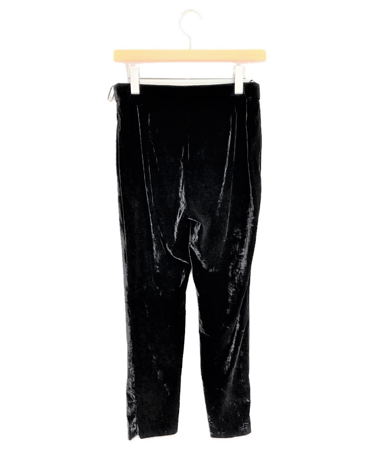 CHANEL ヴィンテージ　ココマークベロアパンツ　黒 中古・古着通販】CHANEL (シャネル) ベロアパンツ ブラック サイズ:38