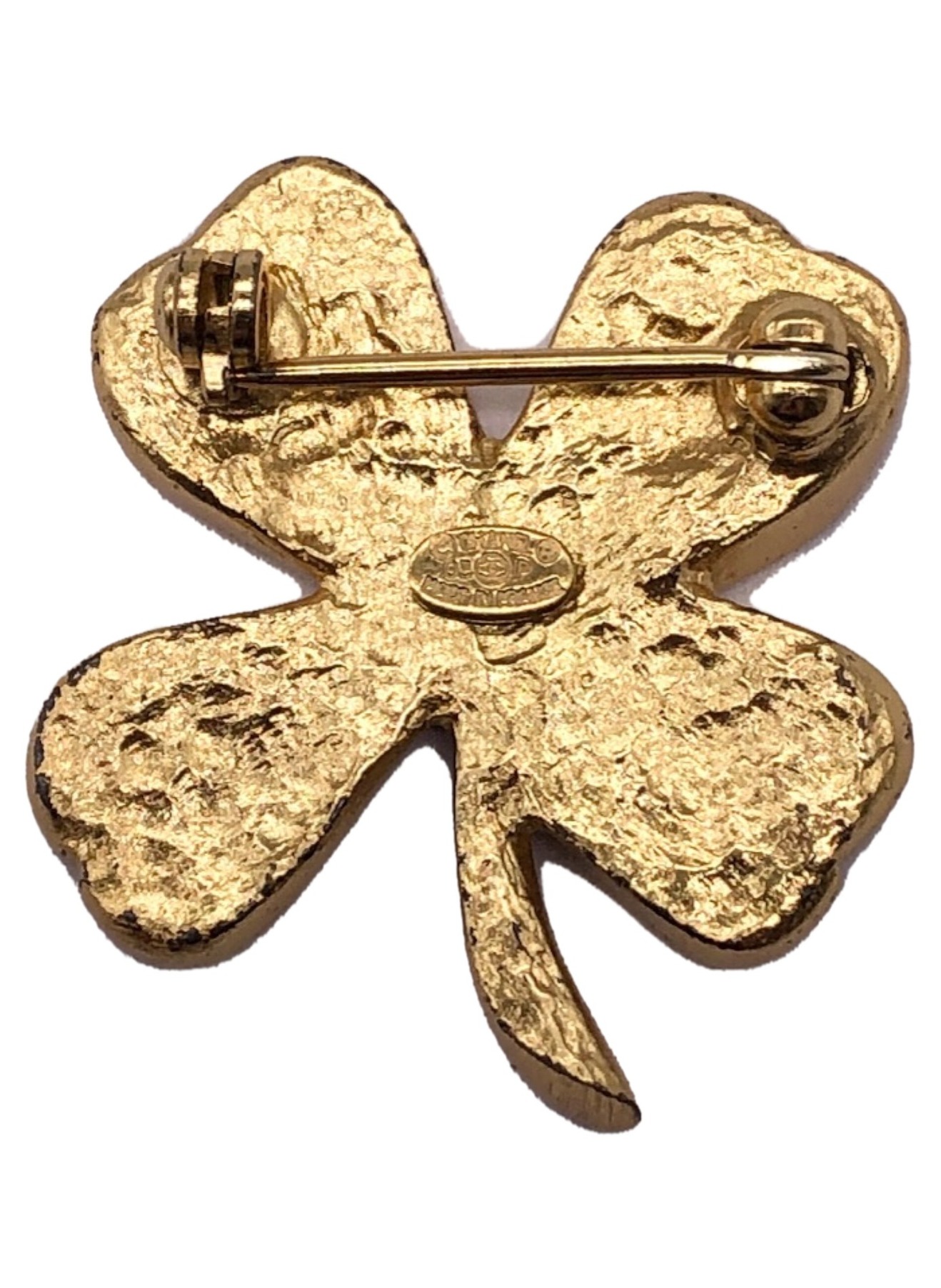 中古・古着通販】CHANEL (シャネル) クローバーブローチ ゴールド