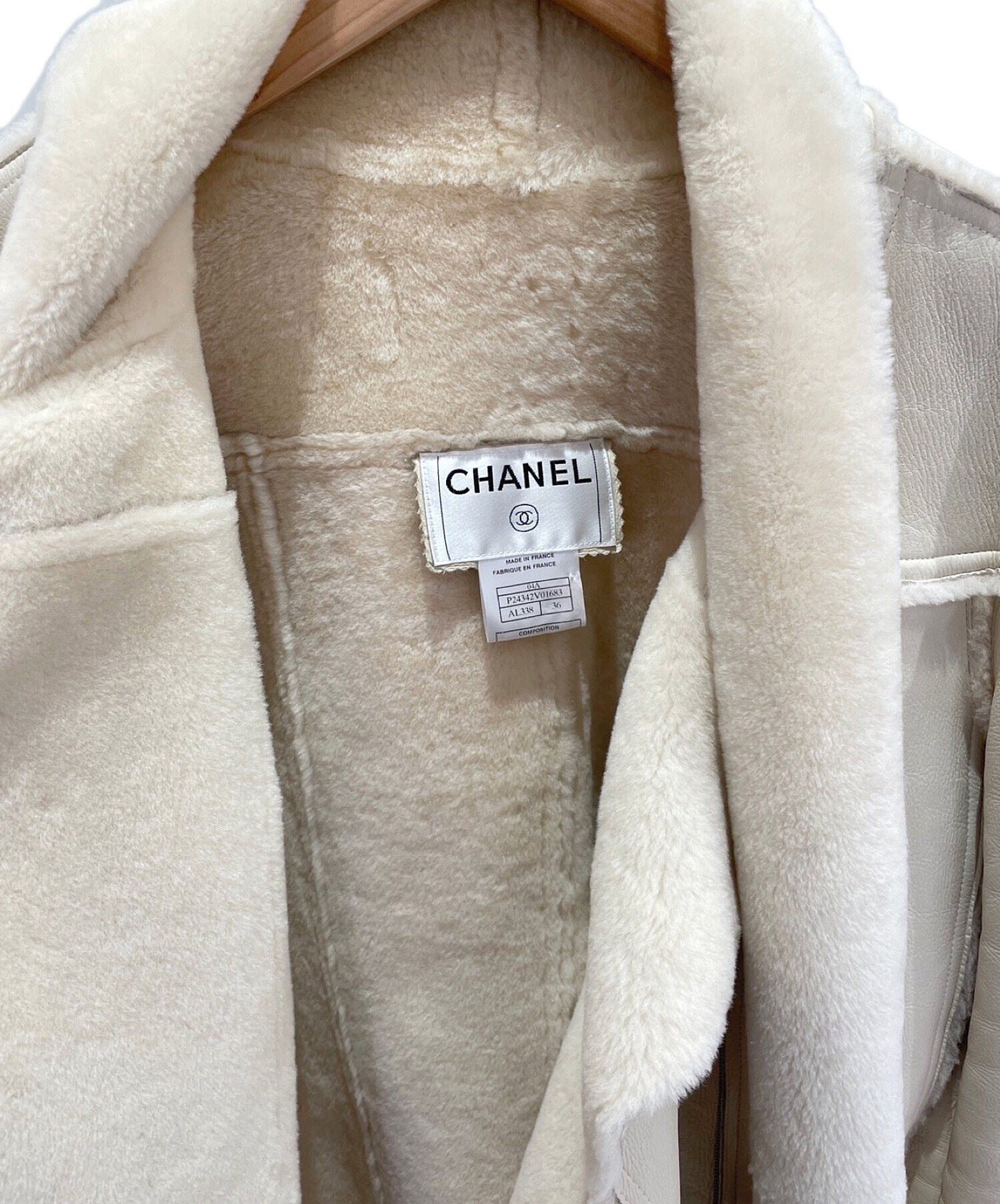 中古・古着通販】CHANEL (シャネル) ムートンレザージャケット