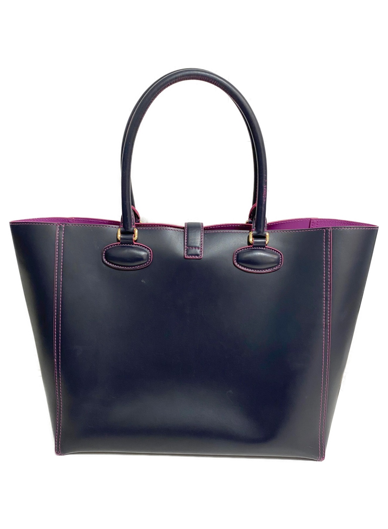 中古・古着通販】LOEWE (ロエベ) レオトートバッグ ネイビー サイズ 
