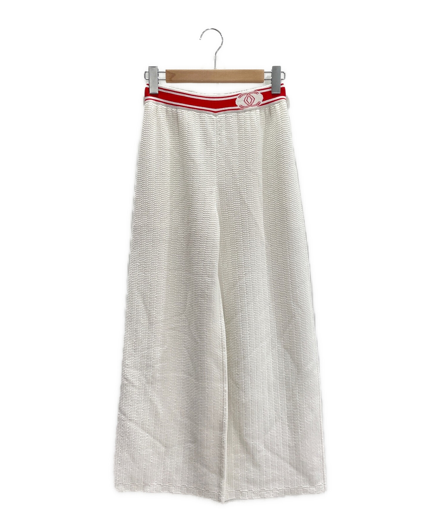 CHANEL ニットパンツ 中古・古着通販】CHANEL (シャネル) ニットパンツ ホワイト サイズ:36