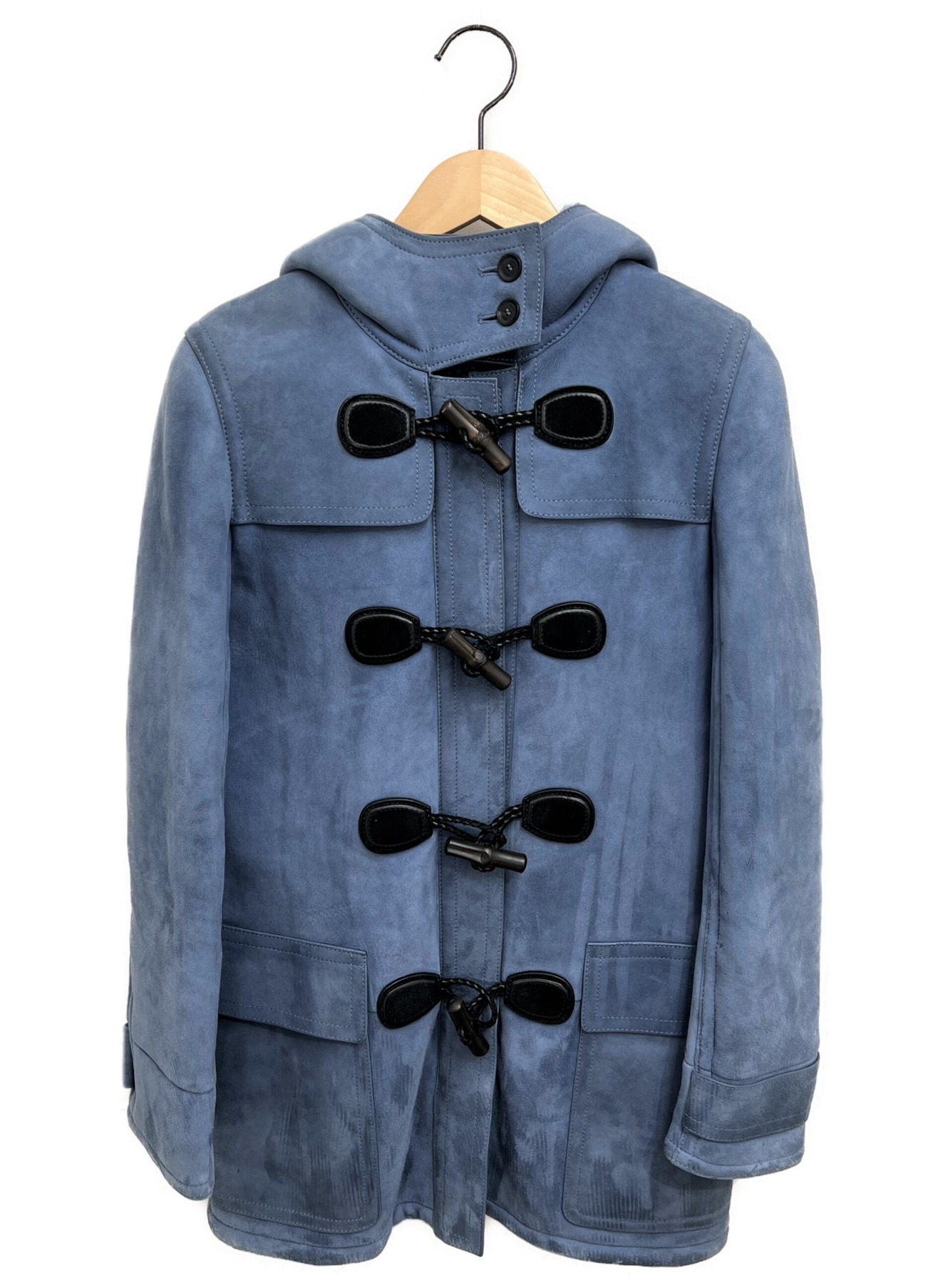 中古・古着通販】GUCCI (グッチ) ムートンダッフルコート スカイブルー