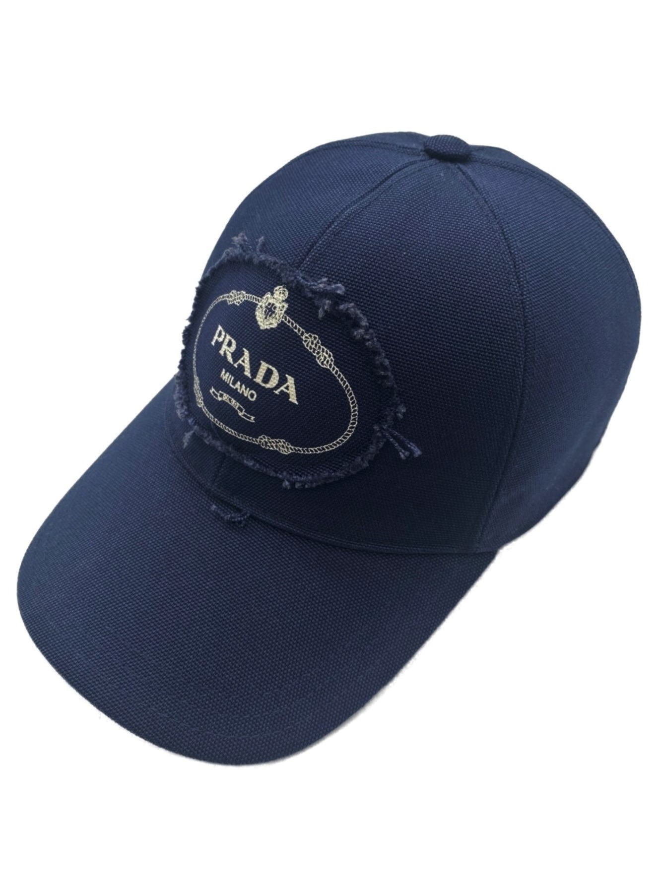 中古・古着通販】PRADA (プラダ) ベースボールキャップ ネイビー 