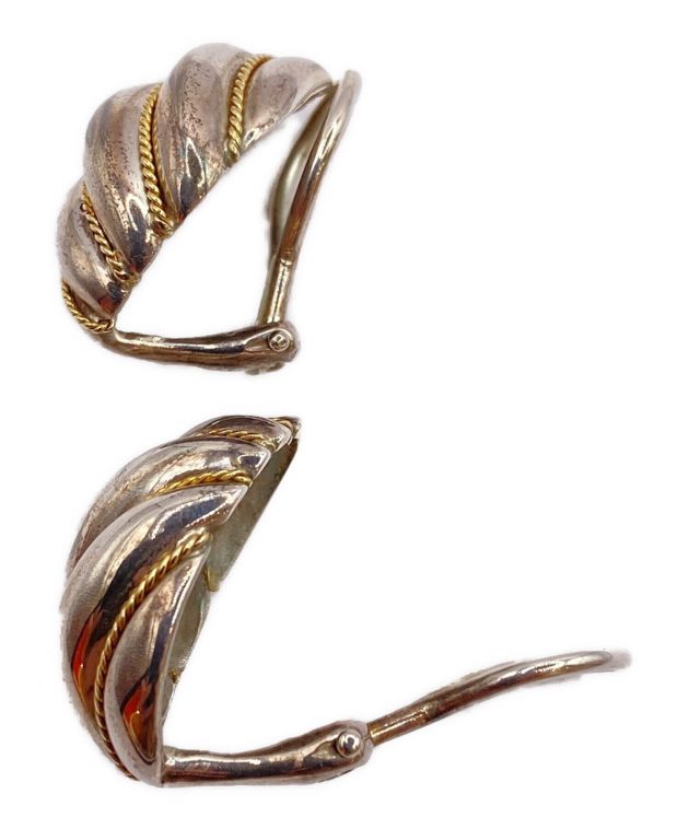 ティファニー　コンビ　シェル　ピアス 中古・古着通販】TIFFANY & Co. (ティファニー) シェルツイストコンビ