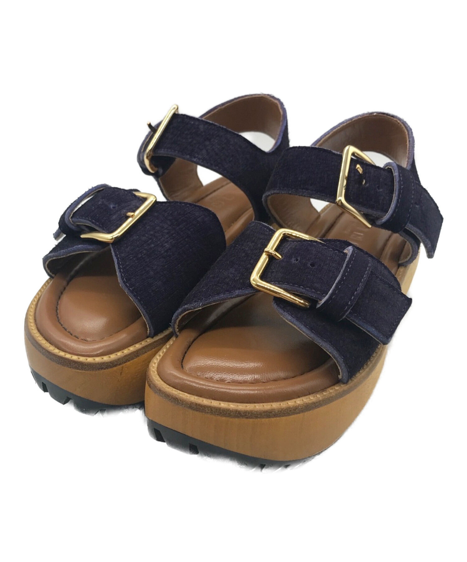 MARNI ウッドプラットフォームサンダル 中古・古着通販】MARNI (マルニ) ウッドソールプラットフォーム
