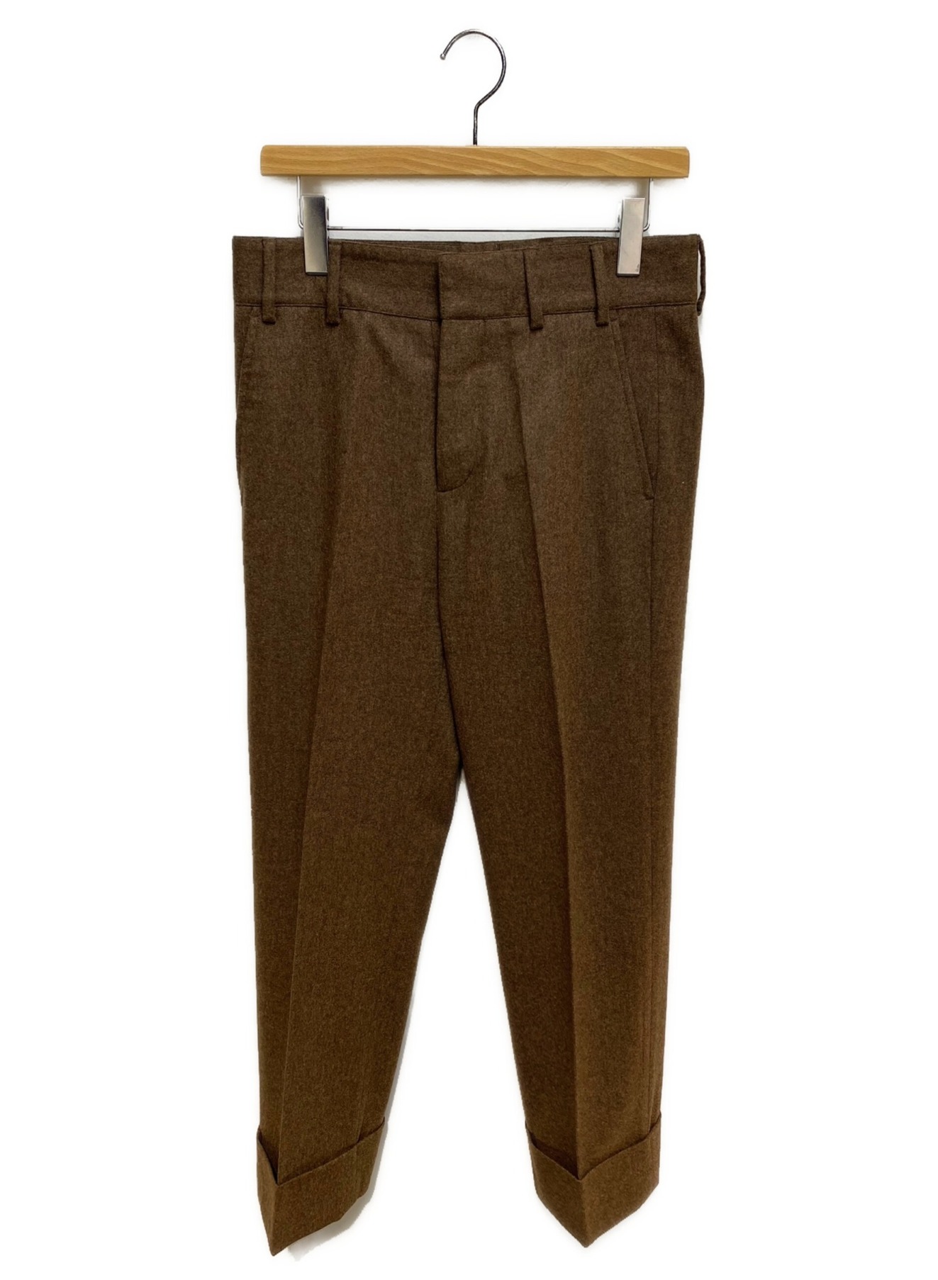 中古・古着通販】GUCCI (グッチ) ウールパンツ ブラウン サイズ:44