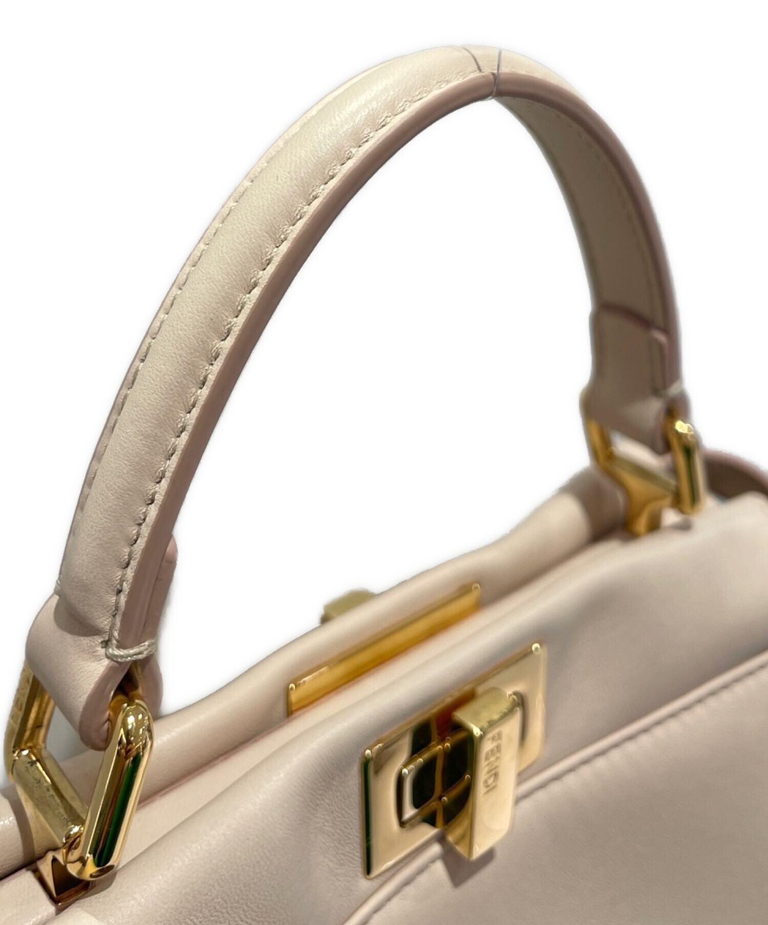 FENDI ピーカブーミニ ベージュ ミニピーカブー 2WAYショルダー 