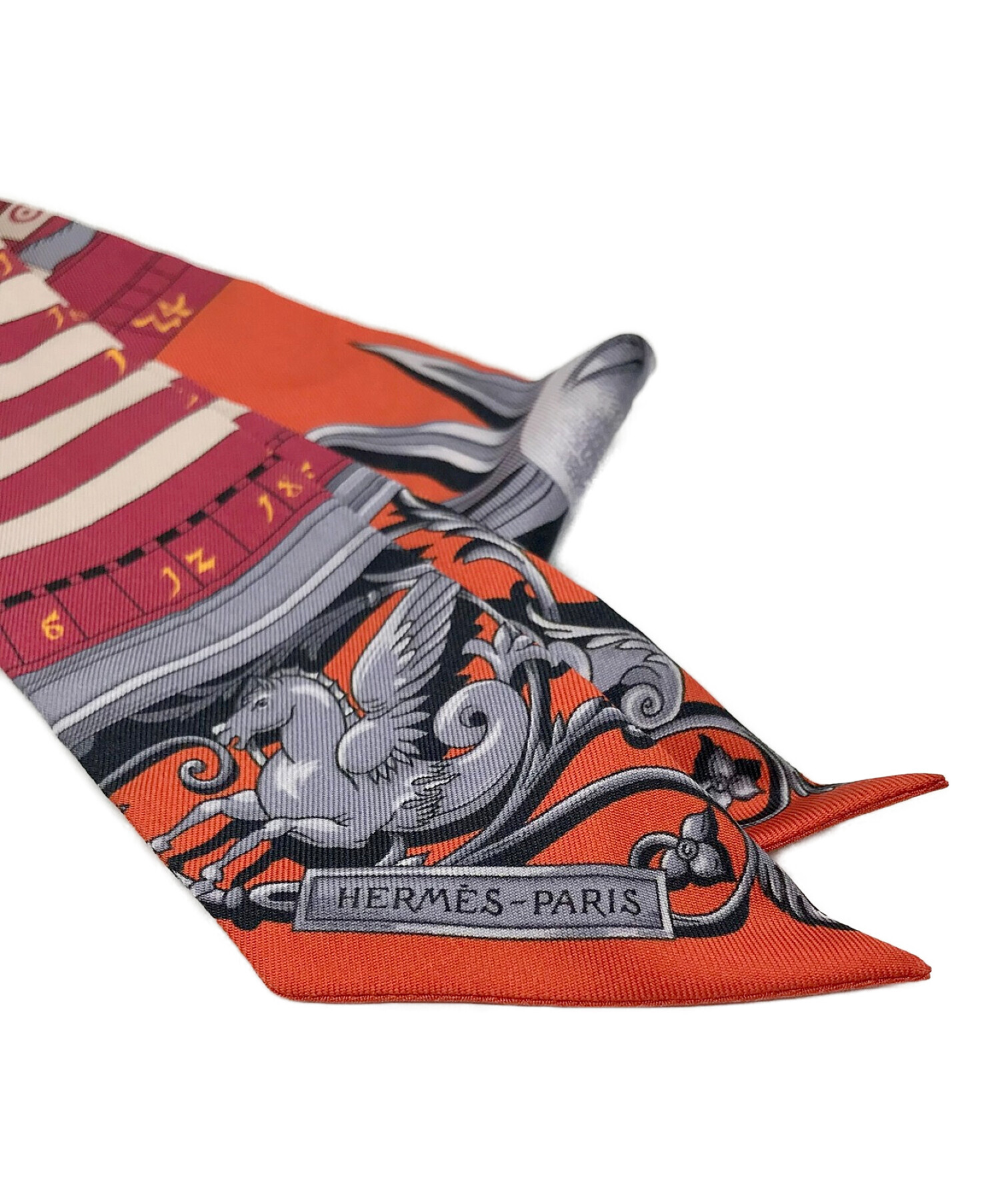 中古・古着通販】HERMES (エルメス) ツイリー レッド×オレンジ