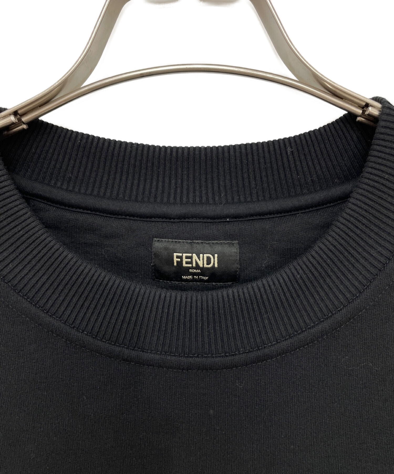 中古・古着通販】FENDI (フェンディ) ロゴスウェット ブラック サイズ