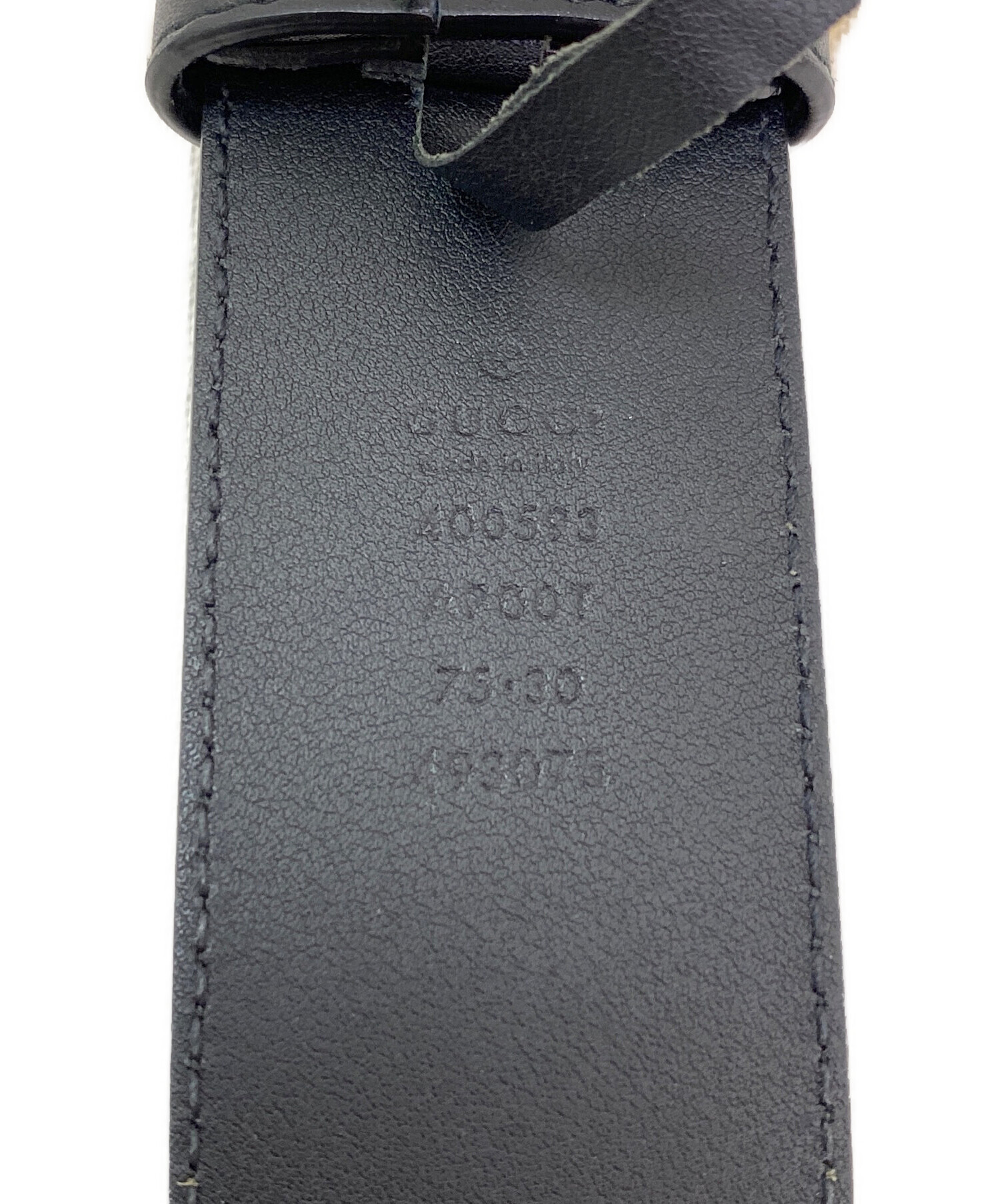 中古・古着通販】GUCCI (グッチ) ダブルGバックルレザーベルト