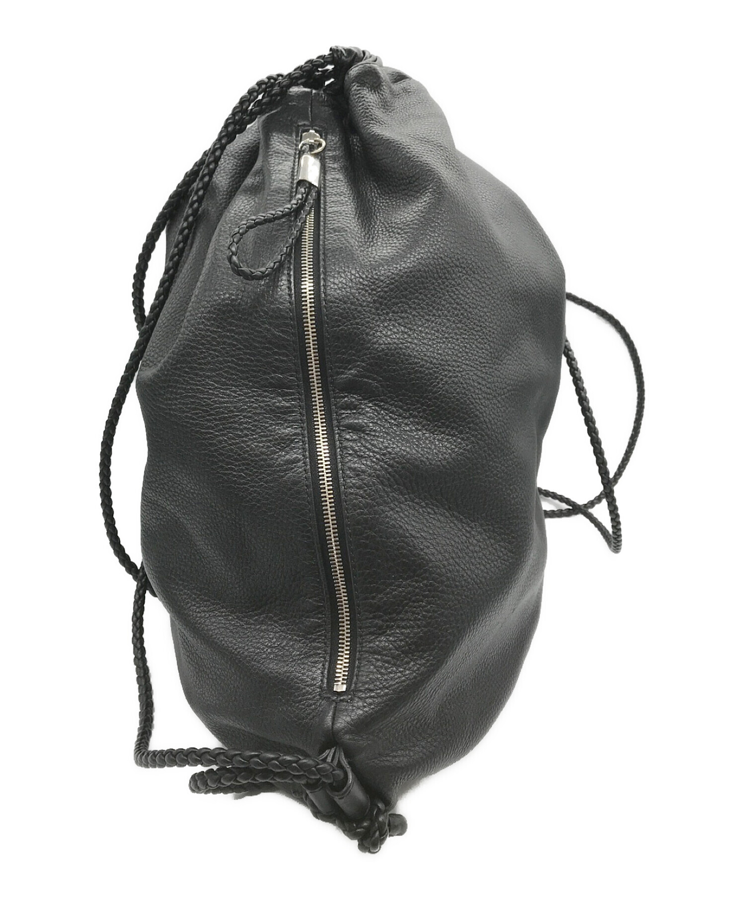 中古・古着通販】GUCCI (グッチ) レザーリュック ブラック サイズ