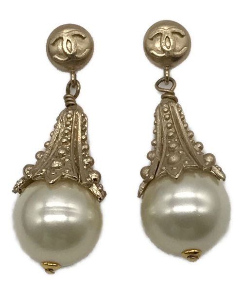 中古・古着通販】CHANEL (シャネル) ロゴスイングパールピアス パール