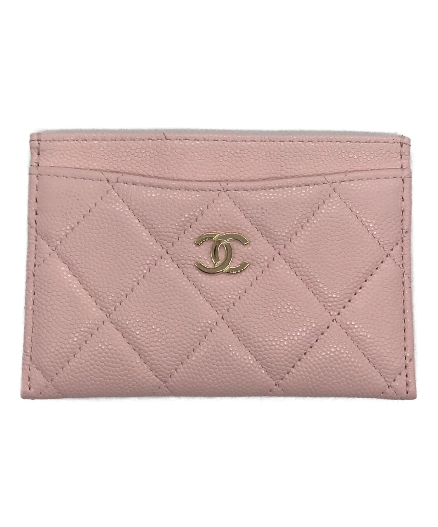 新品未使用　シャネル　パスケース 中古・古着通販】CHANEL (シャネル) マトラッセロゴパスケース ピンク