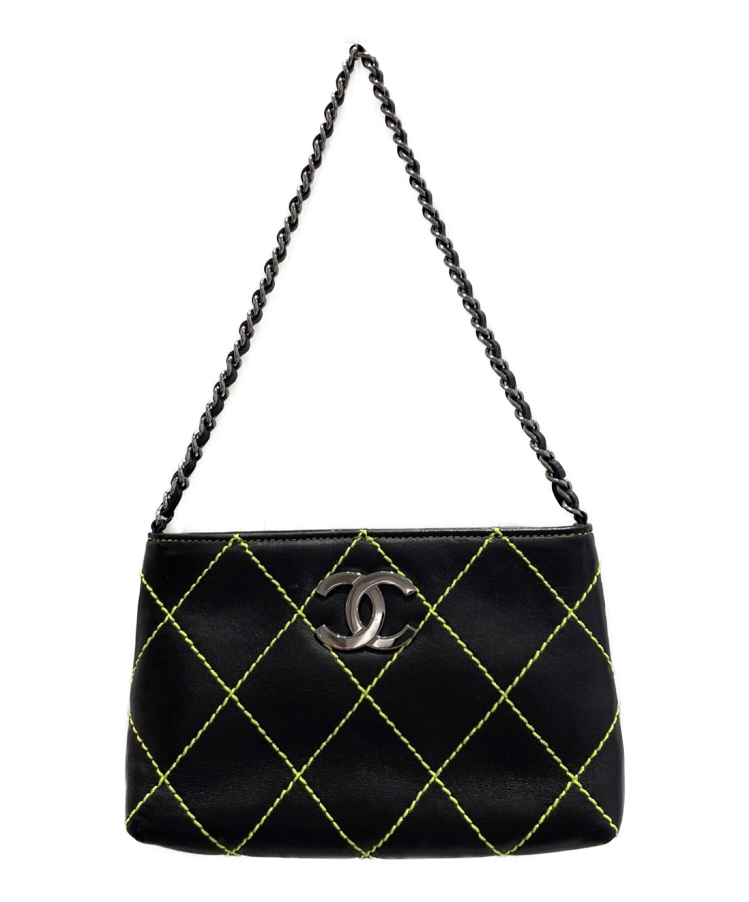 中古・古着通販】CHANEL (シャネル) ワイルドステッチチェーンポーチ