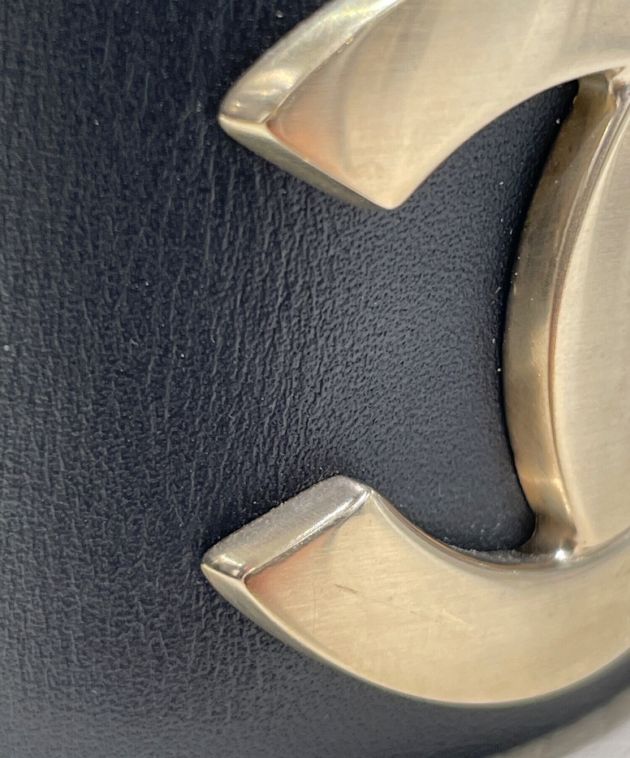 CHANEL シャネル　ココマーク バングル ブラック 中古・古着通販】CHANEL (シャネル) ココマークレザーバングル