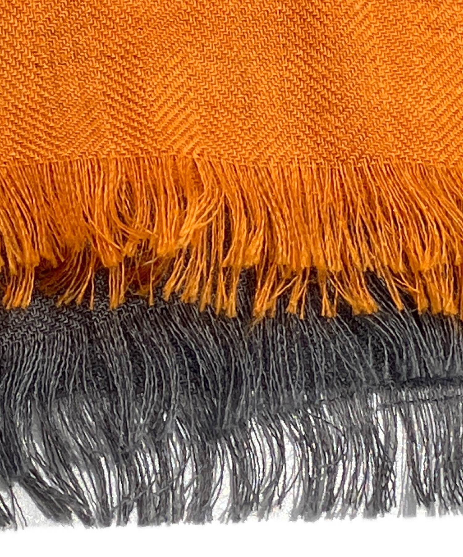中古・古着通販】HERMES (エルメス) カシミヤ混大判ストール オレンジ 