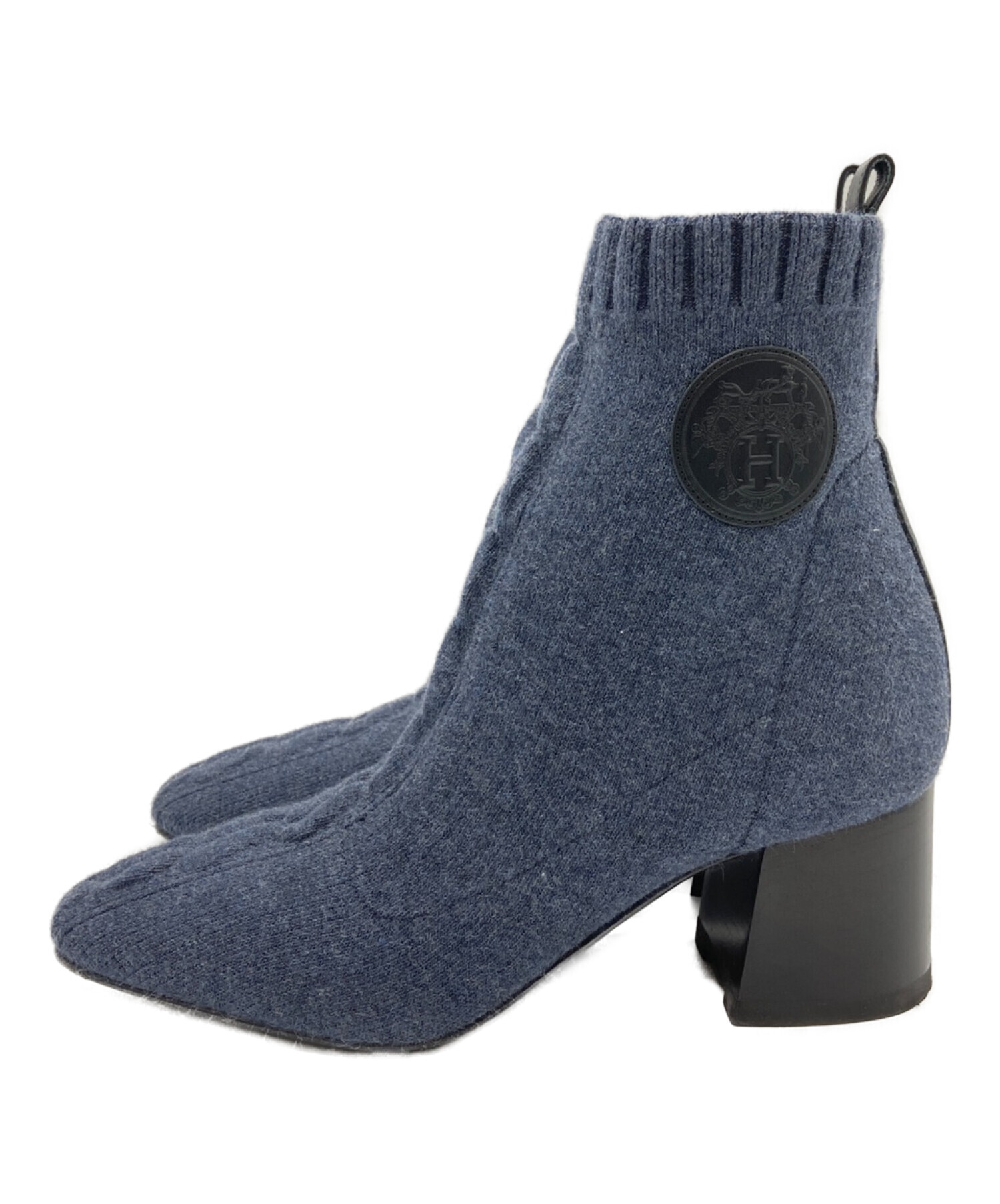 HERMES ブラック ニットブーツ 37 HERMES ブラック ニットブーツ 37 2024年秋冬 HERMES エルメス ブーツ