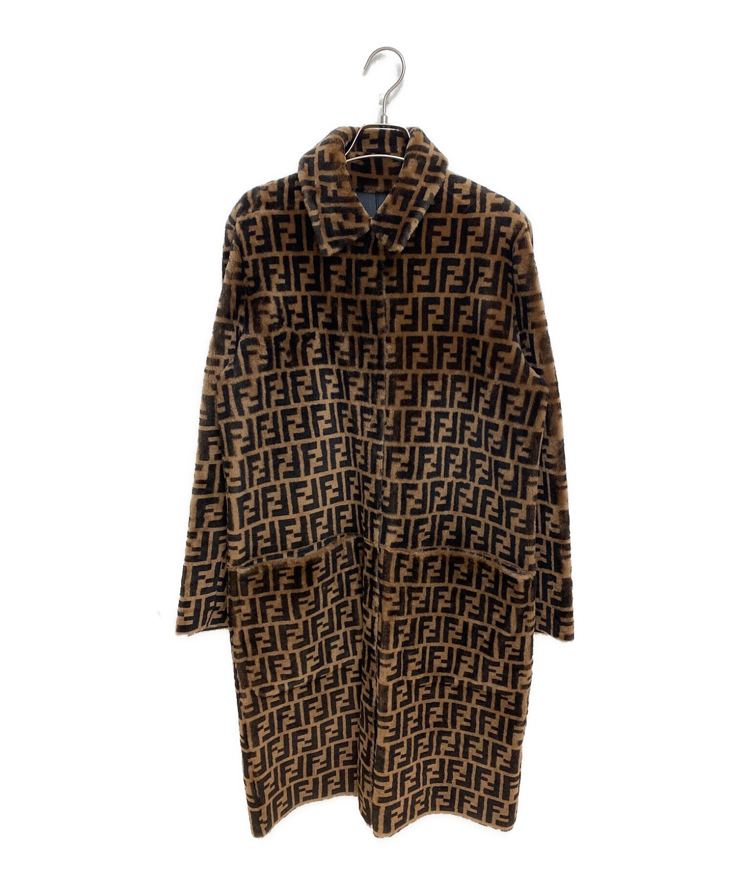 ✨未使用品✨FENDI フェンディ　ズッカ柄 FFロゴムートンブーツ　36 中古・古着通販】FENDI (フェンディ) FFロゴムートンコート ブラウン