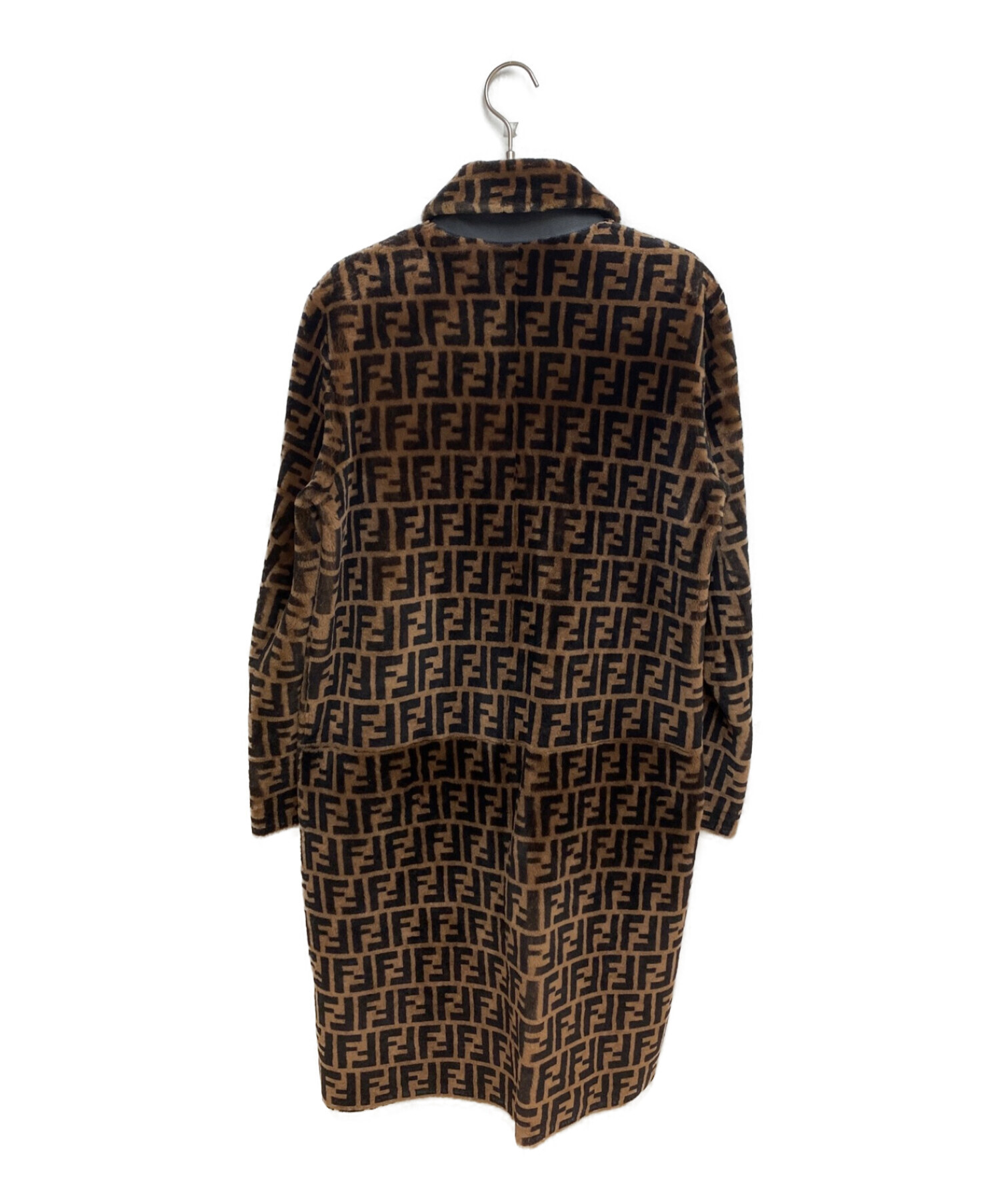 中古・古着通販】FENDI (フェンディ) FFロゴムートンコート ブラウン