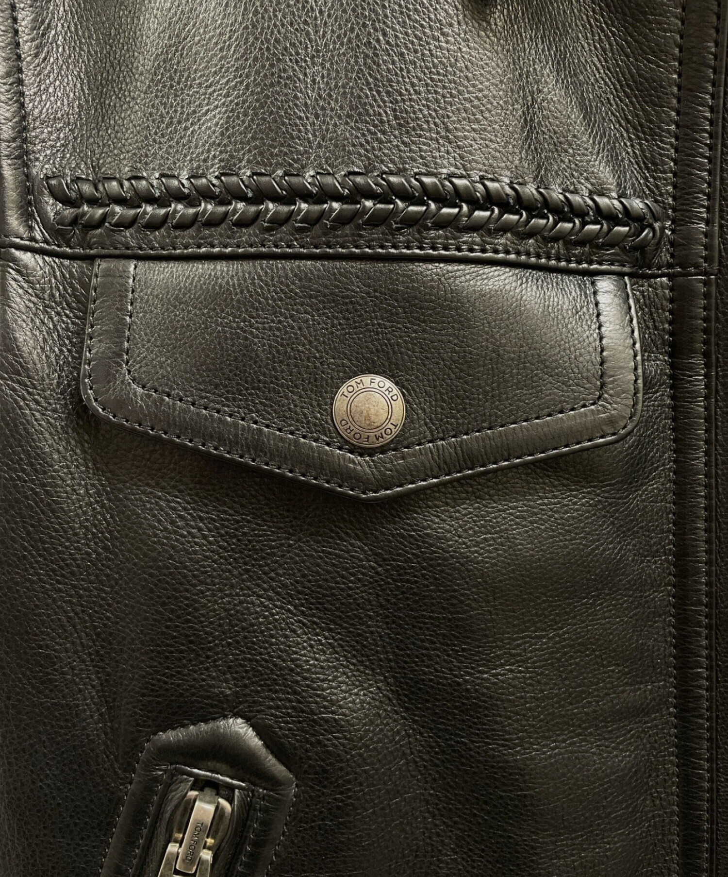 中古・古着通販】TOM FORD (トムフォード) シングルレザージャケット 