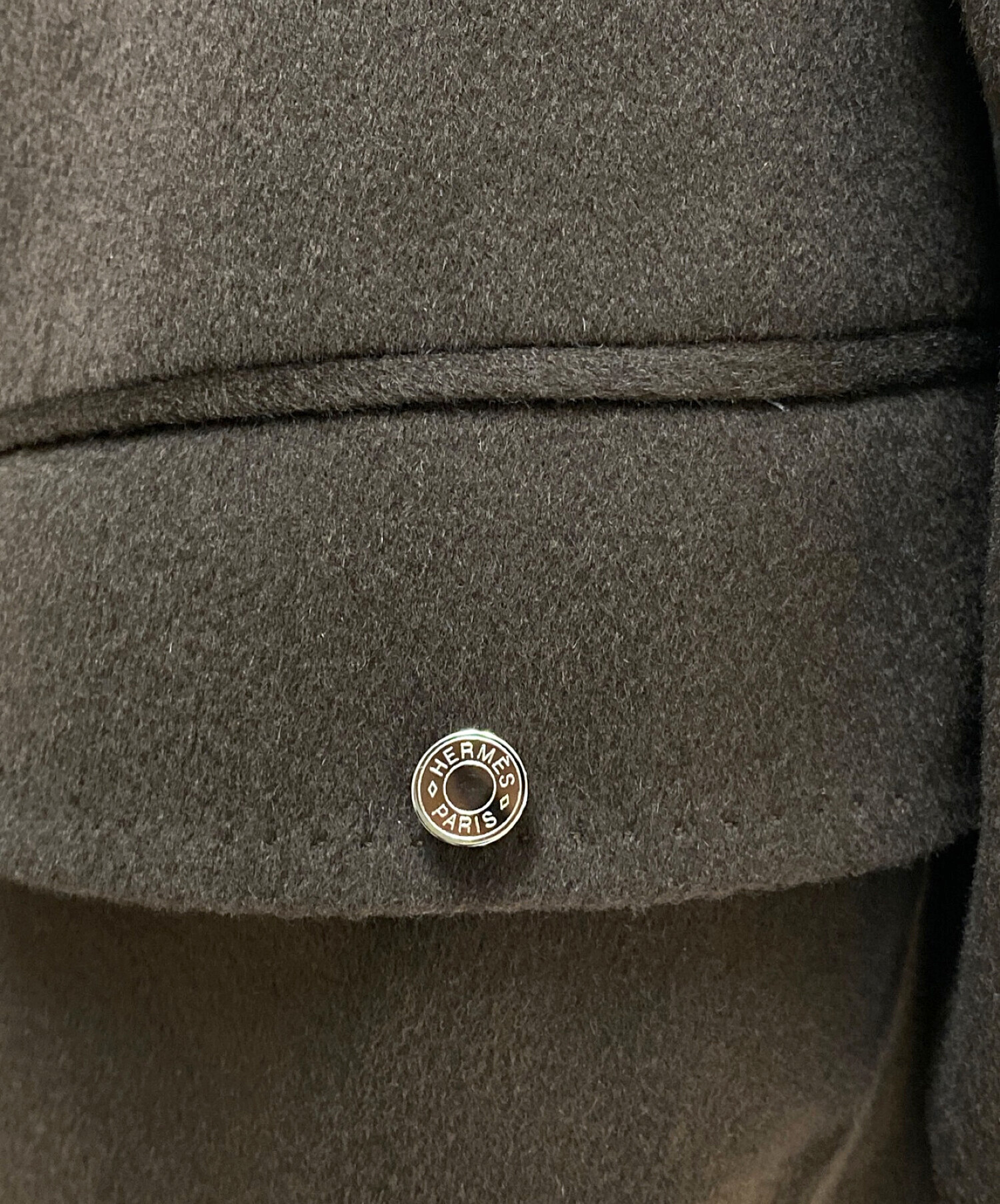 中古・古着通販】HERMES (エルメス) ベビーカシミヤコート ブラウン