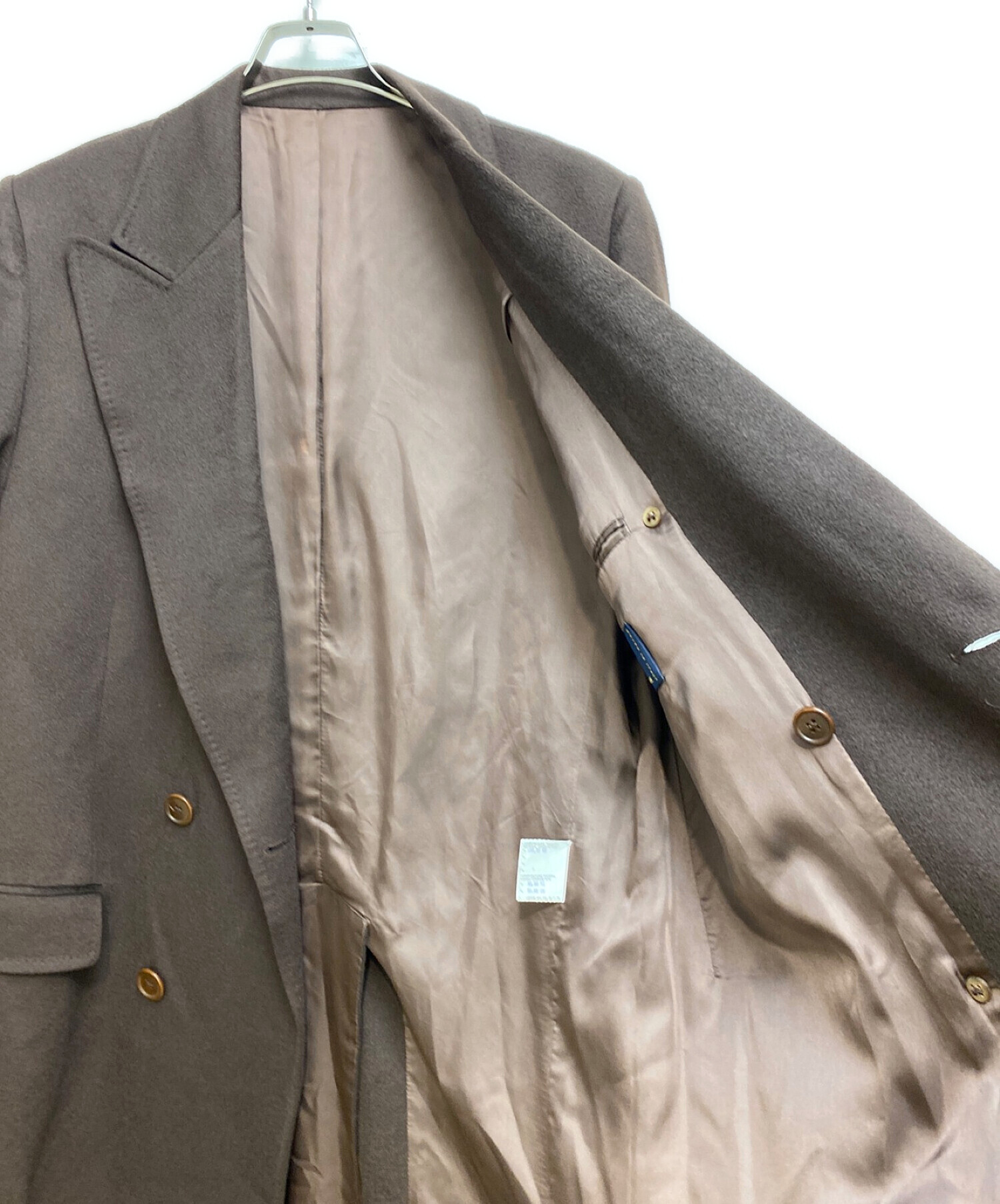 中古・古着通販】HERMES (エルメス) ベビーカシミヤコート ブラウン