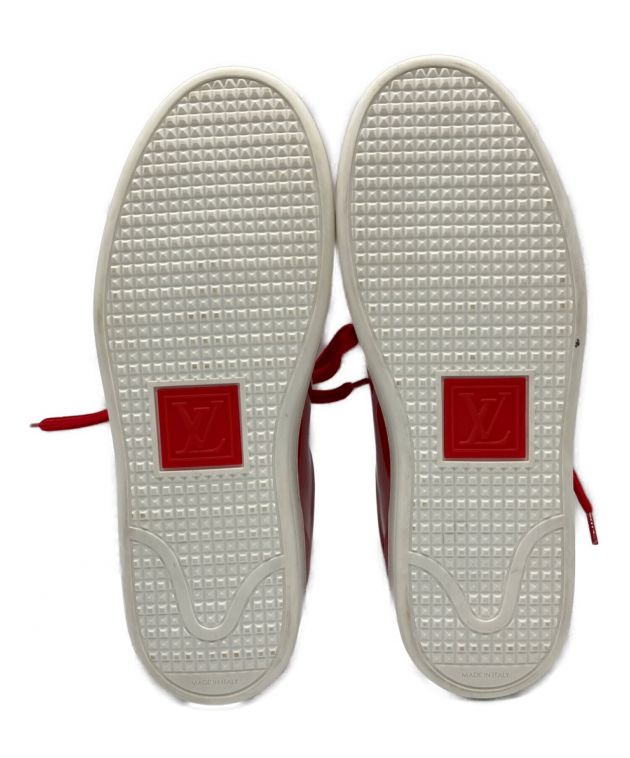 ルイヴィトン エナメル 赤 フラットシューズ 中古・古着通販】LOUIS VUITTON (ルイ ヴィトン) エナメルスニーカー