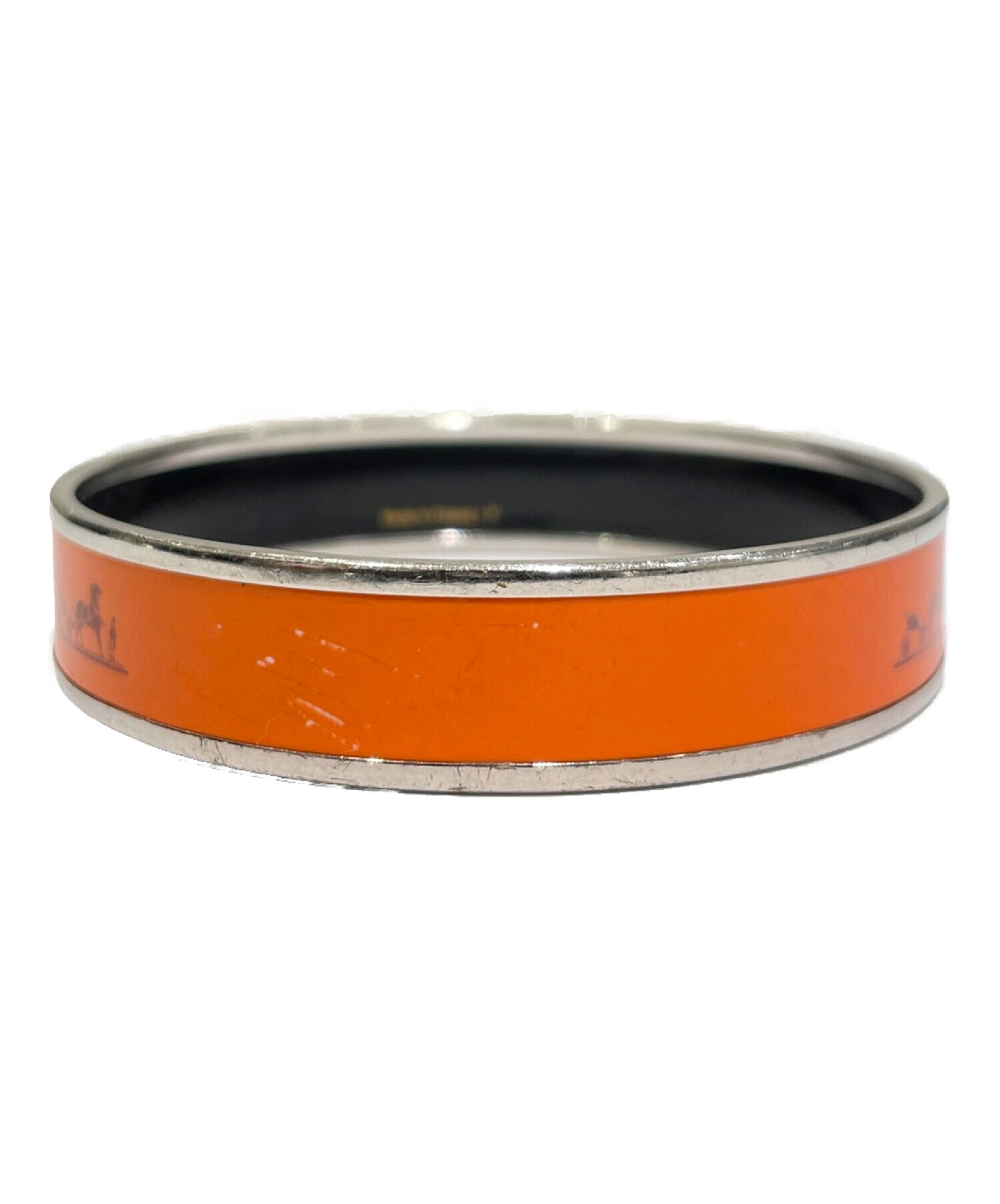 中古・古着通販】HERMES (エルメス) エマイユMM オレンジ×シルバー 