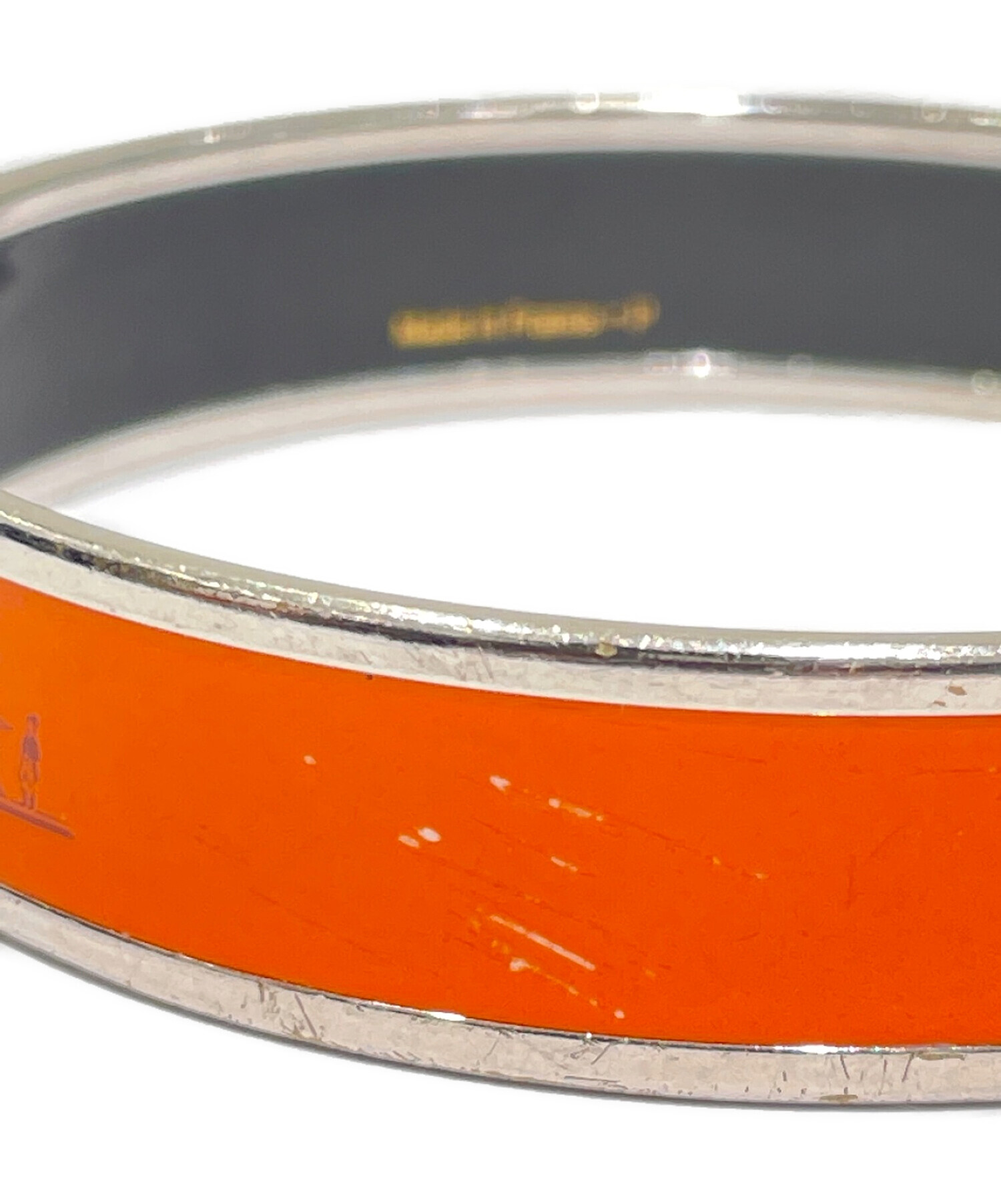 中古・古着通販】HERMES (エルメス) エマイユMM オレンジ×シルバー 