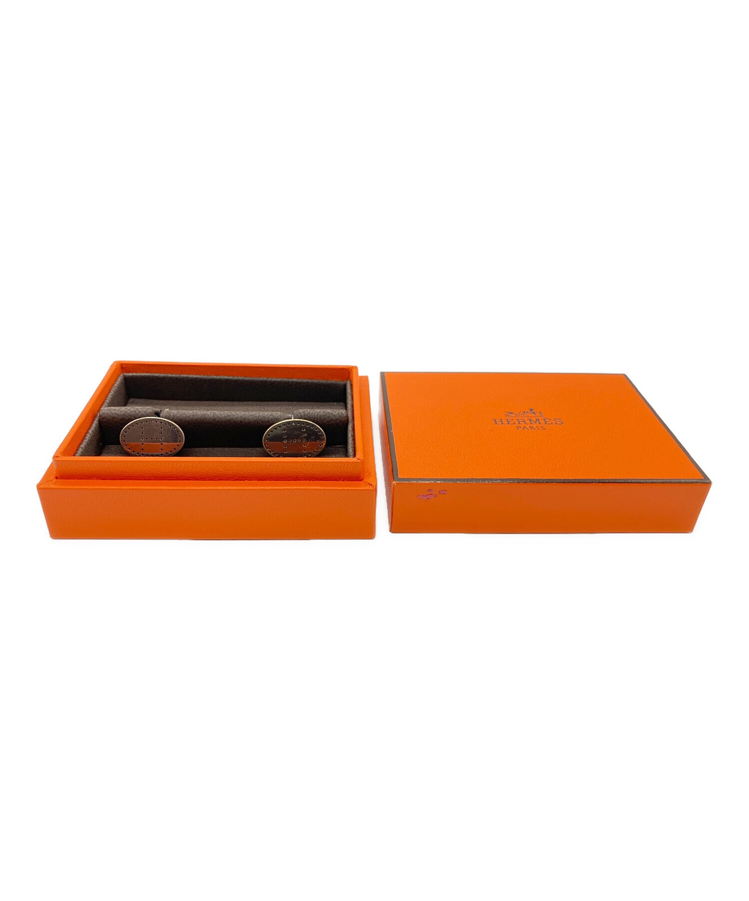 楽天市場】 エルメス HERMES エブリン カフス ネクタイピン シルバー