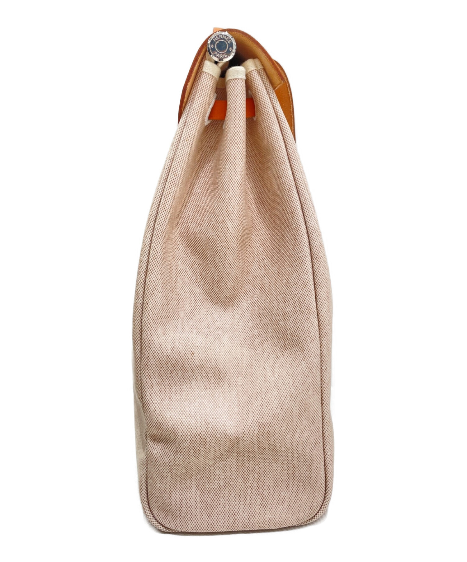 中古・古着通販】HERMES (エルメス) エールバッグMM ベージュ×ブラウン 