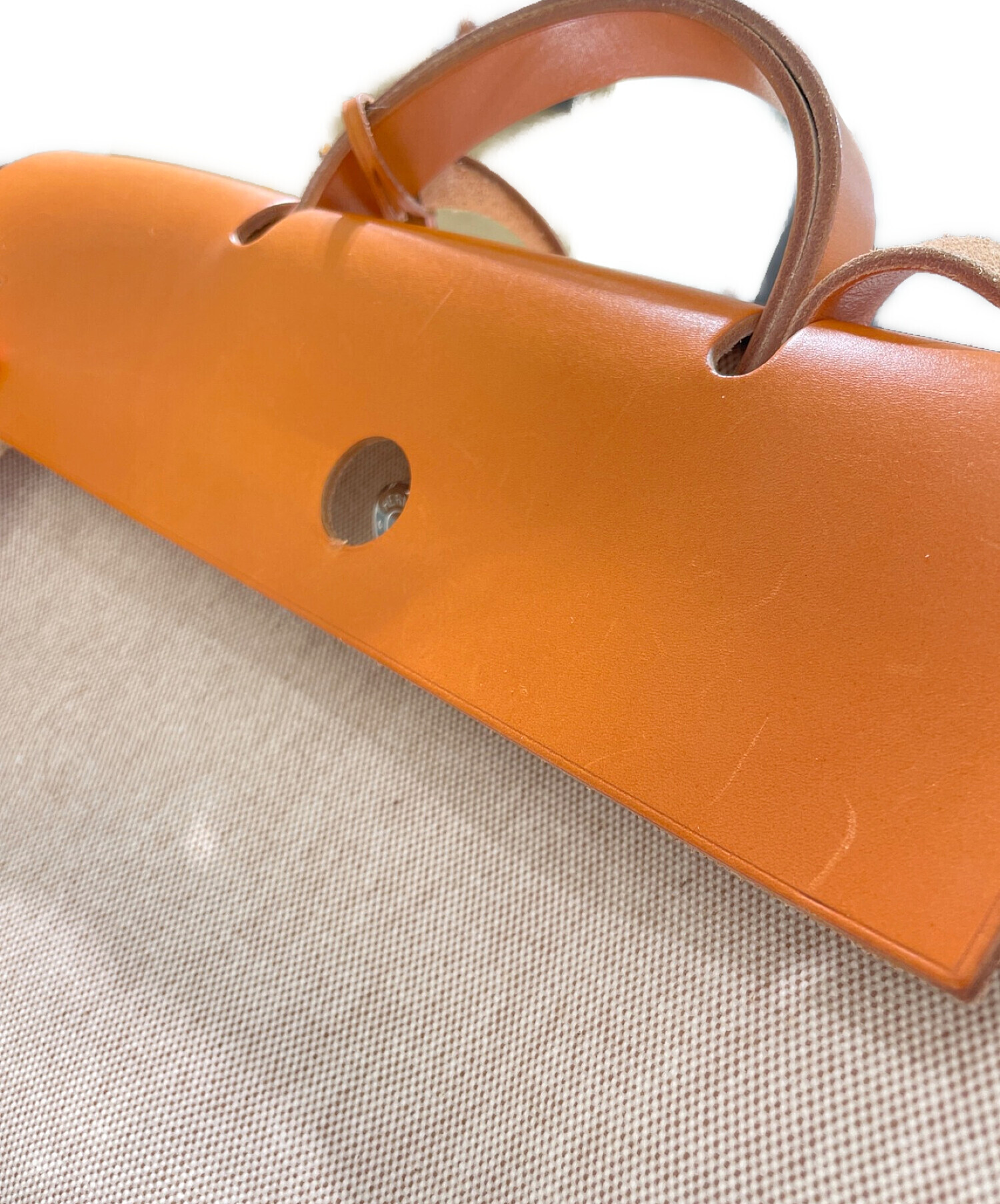 中古・古着通販】HERMES (エルメス) エールバッグMM ベージュ×ブラウン 