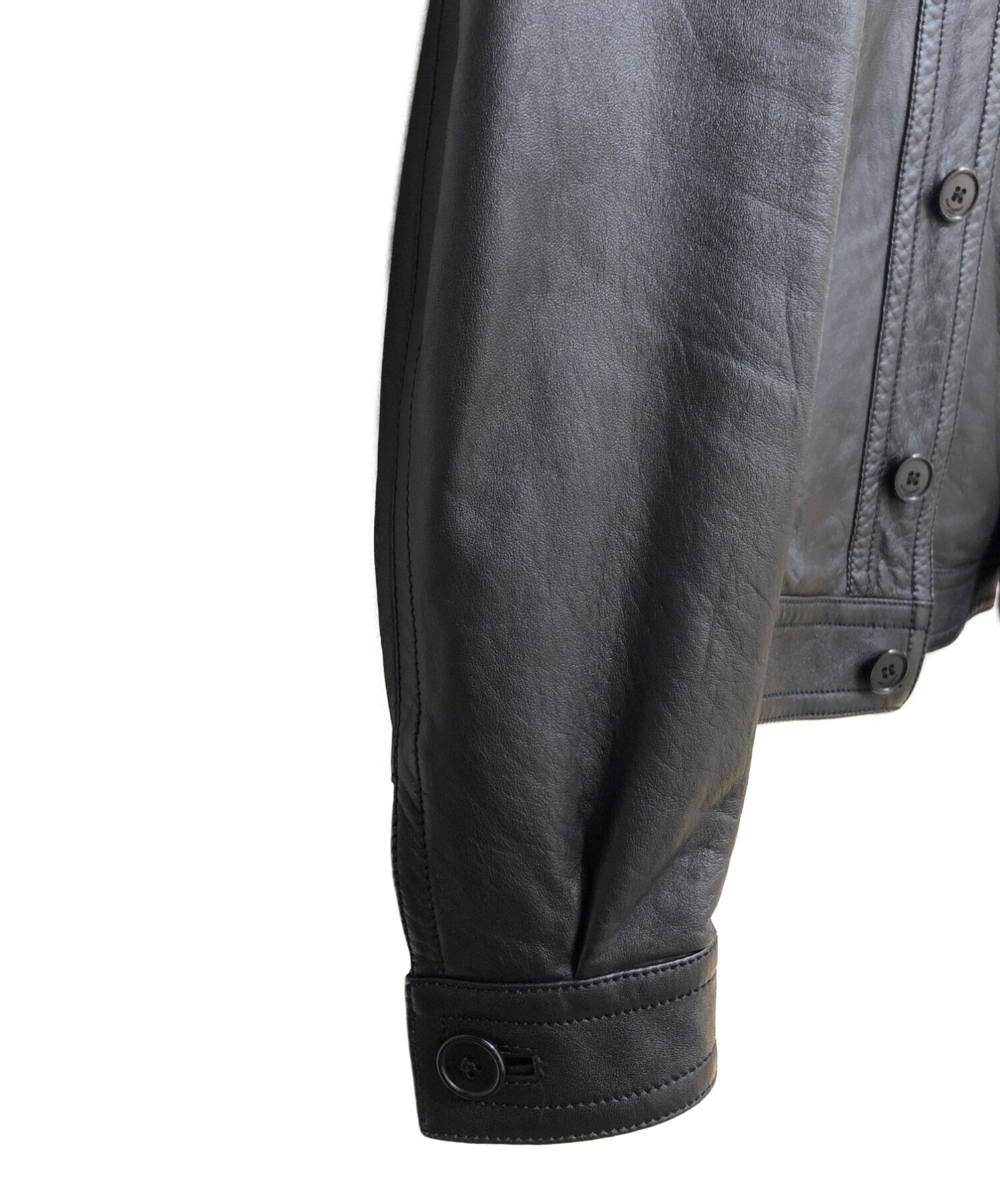 スマイル様【中古】SAINT LAURENT PARIS レザージャケット 46 中古・古着通販】Saint Laurent Paris (サンローランパリ) スタッズ