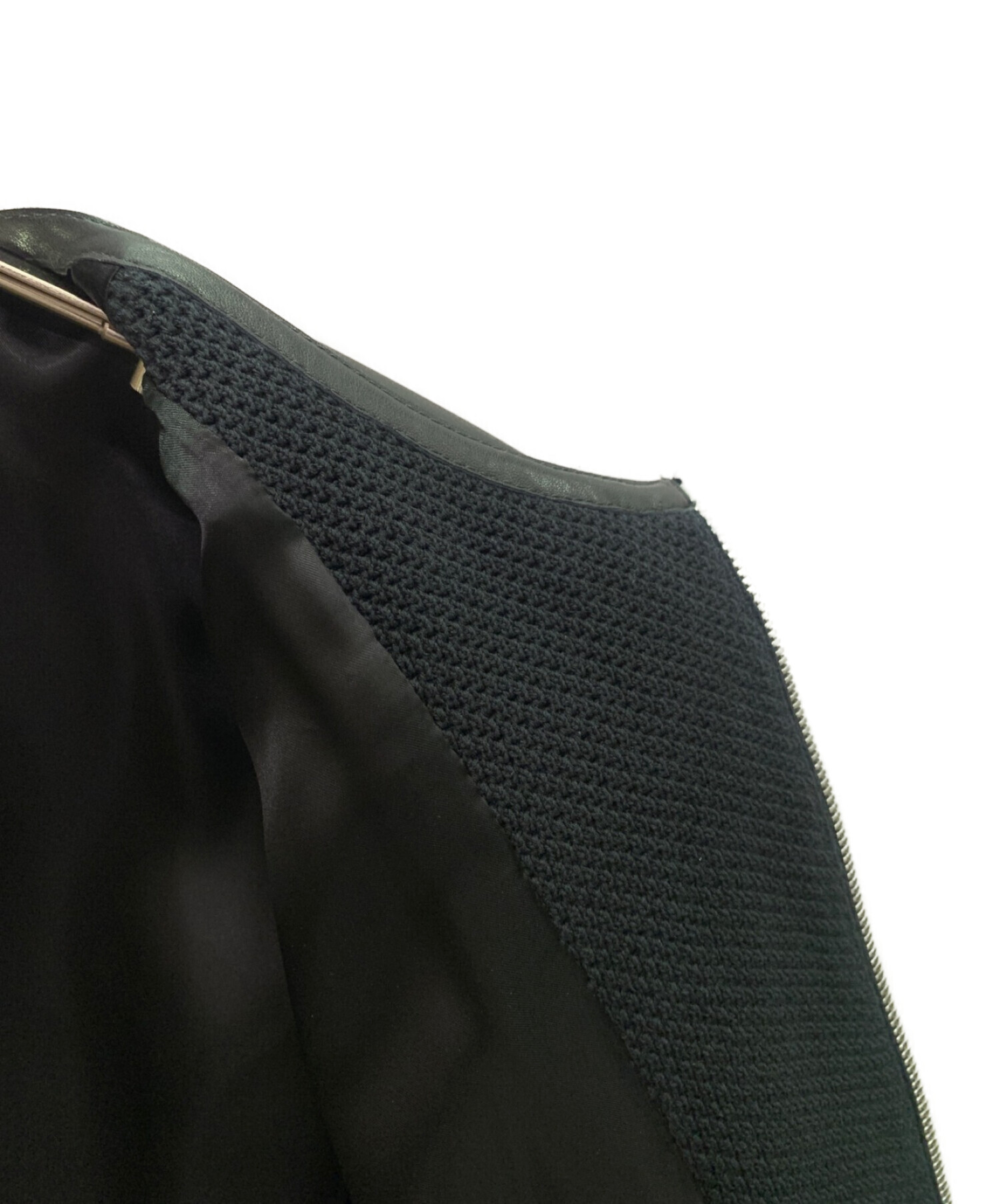 中古・古着通販】HERMES (エルメス) ジップアップレザーブルゾン