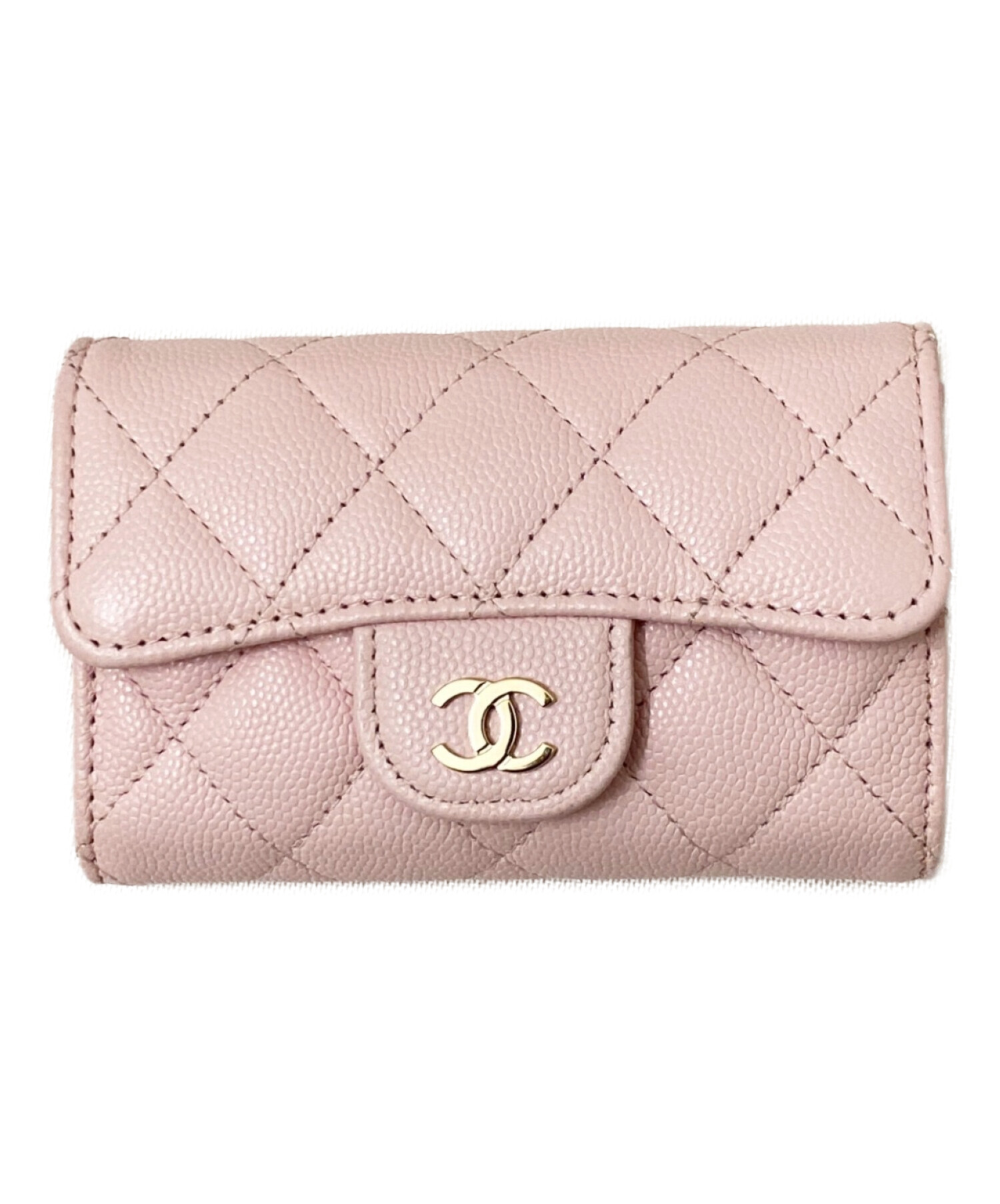 ぽち☆シャネル ケース☆カード ピンク CHANEL キャビアスキン ぽち☆シャネル ケース☆カード ピンク CHANEL キャビアスキン 楽天
