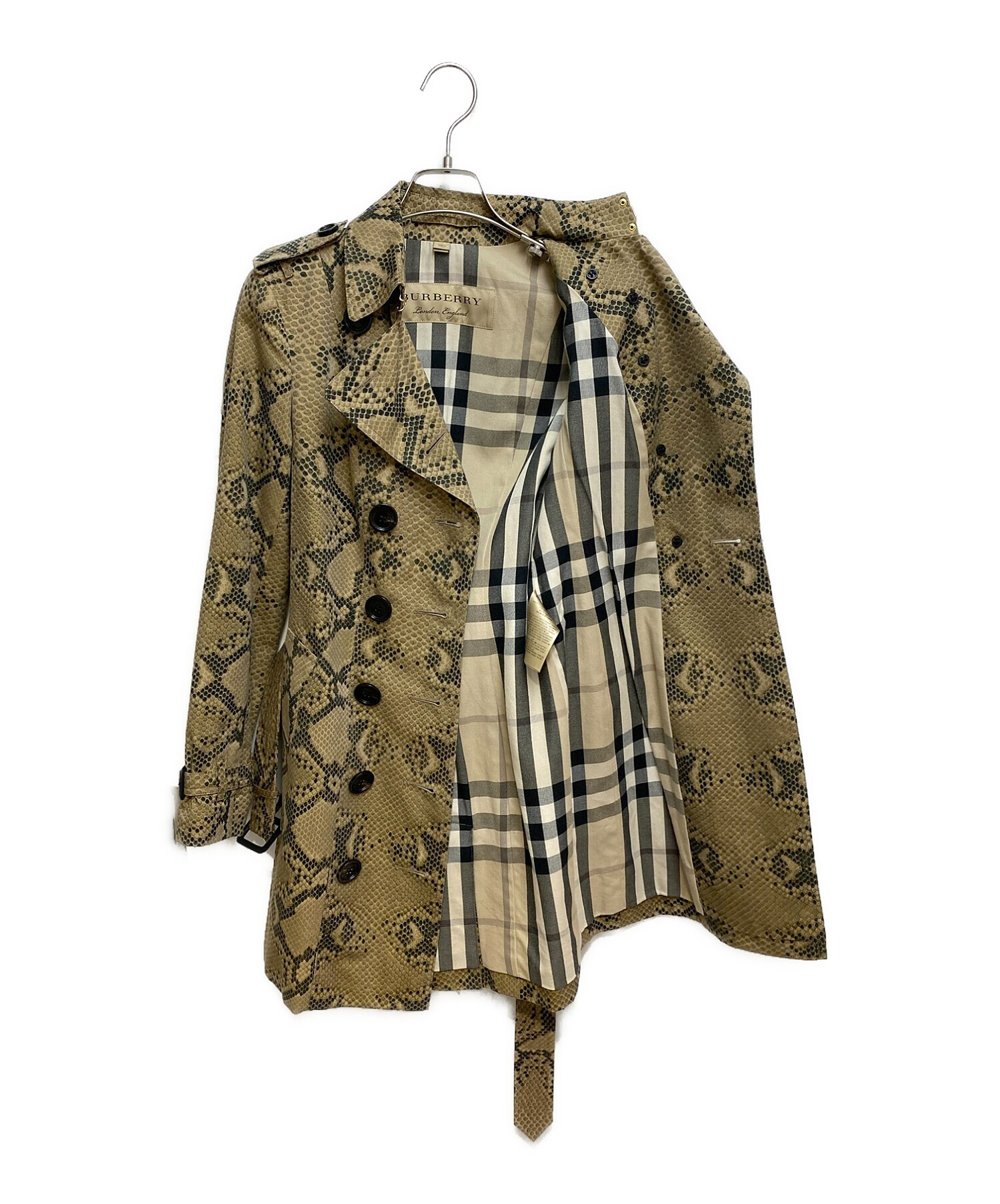 中古・古着通販】BURBERRY (バーバリー) パイソン柄トレンチコート