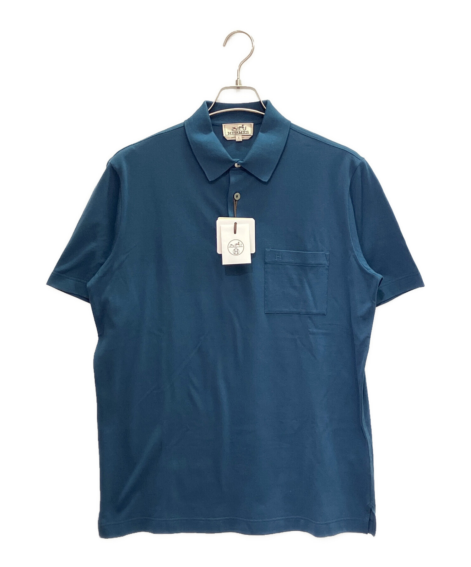 中古・古着通販】HERMES (エルメス) ロゴワンポイントポロシャツ 