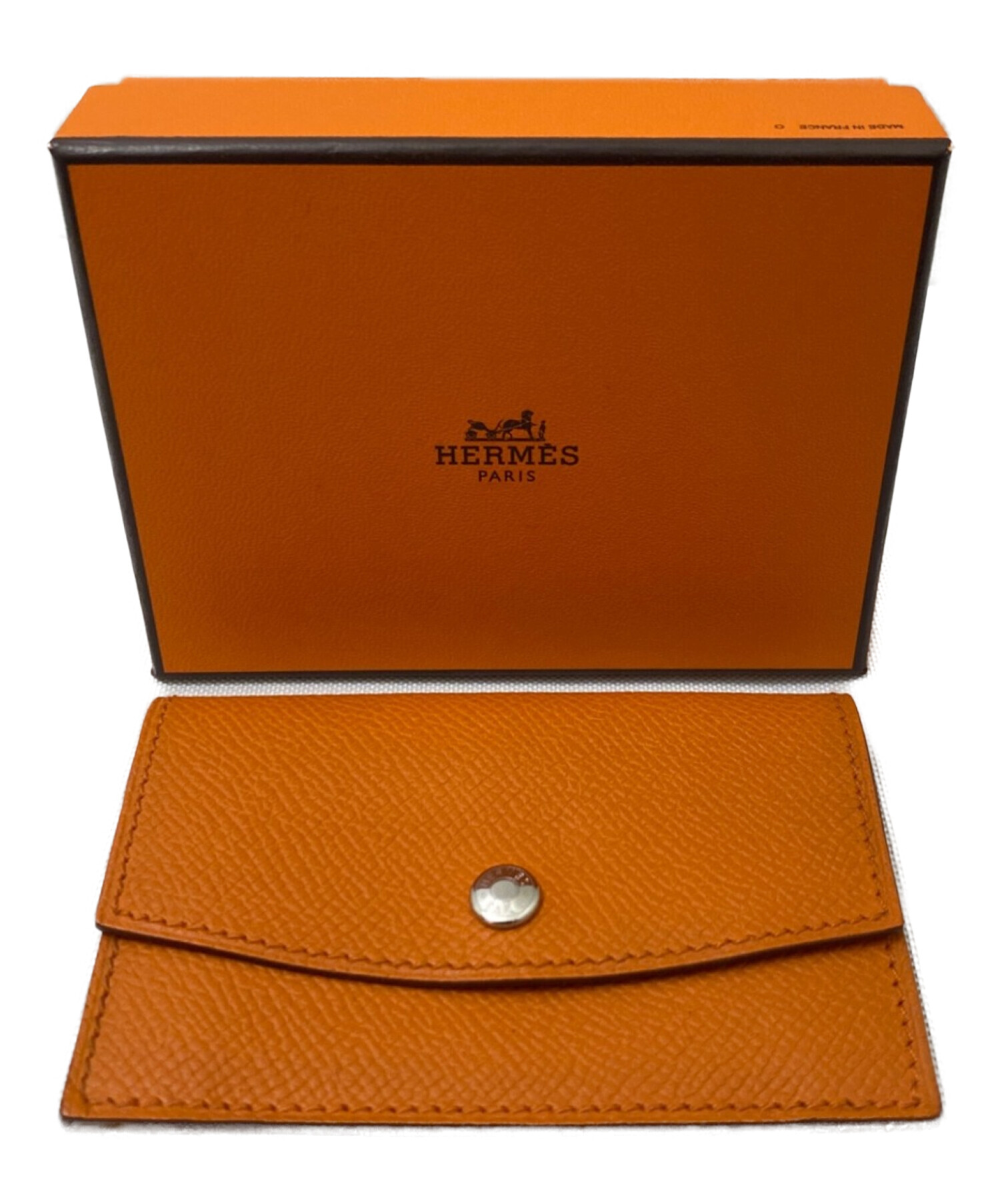 中古・古着通販】HERMES (エルメス) コインカードケース オレンジ