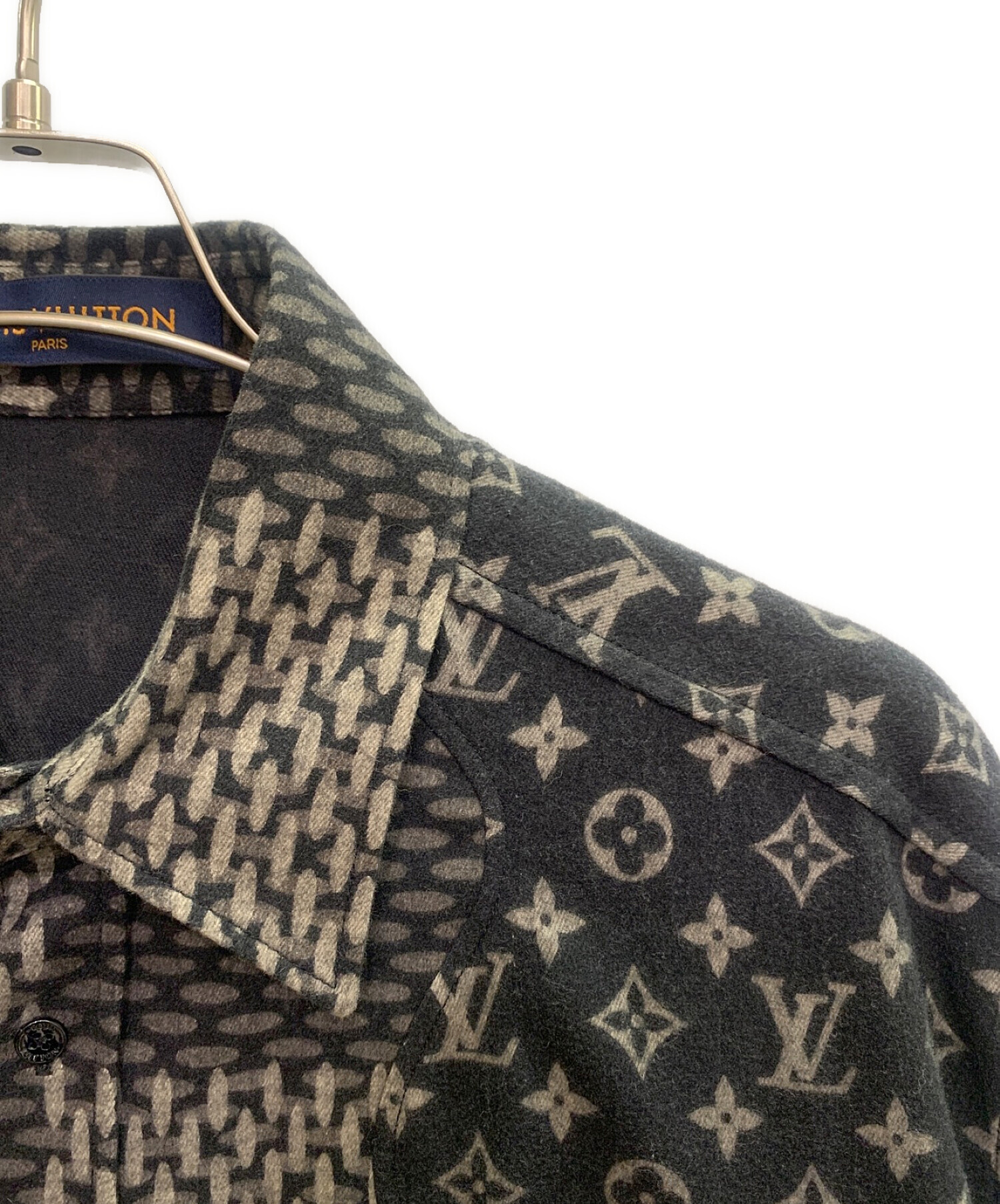 LOUIS VUITTON モノグラムウェーブジャイアントダミエフランネルシャツ