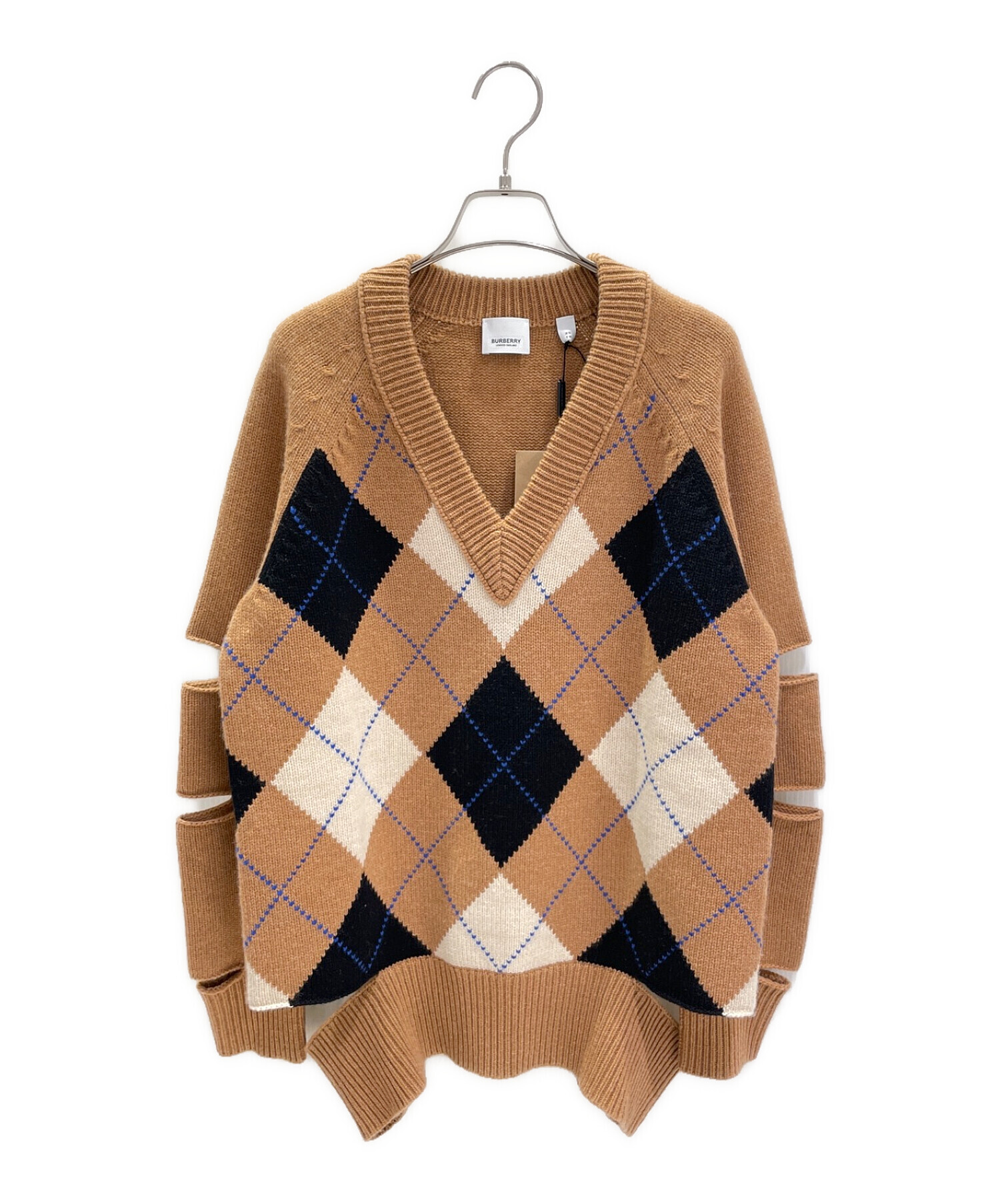 バーバリーブルーレベル今季キャメルニット ブランド古着】BURBERRY BLUE LABEL｜バーバリーブルーレーベルの